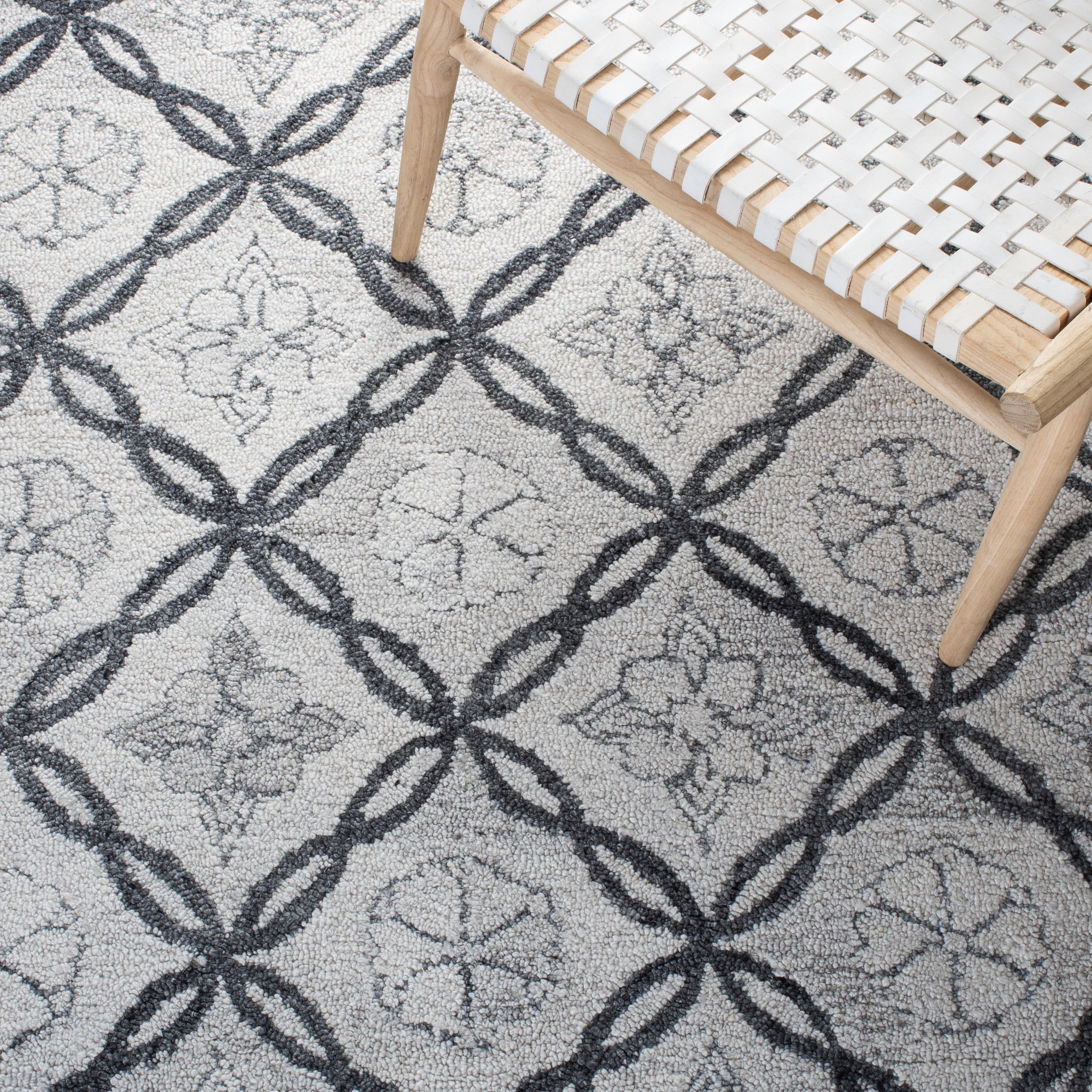 Marquee MRQ118 Hand Tufted Indoor Area Rug - Ivory/Grey - 8'x10' - Safavieh