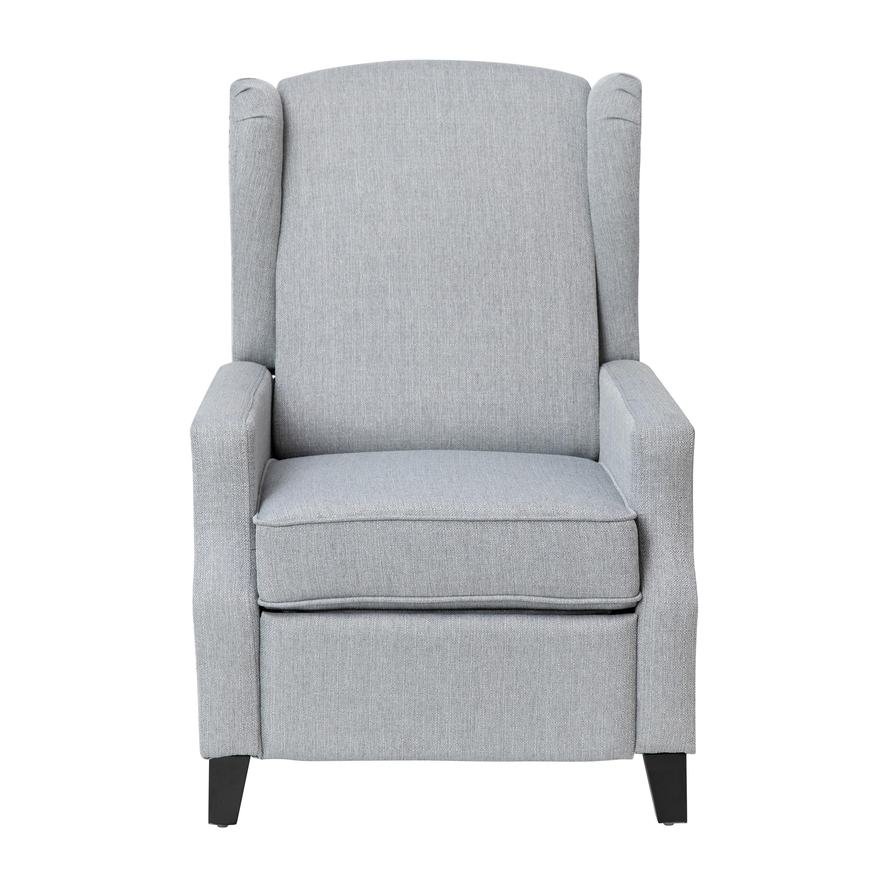 Fulton Polyester Fabric Upholstered Slim Wingback Push Back Recliner by Flash Furniture