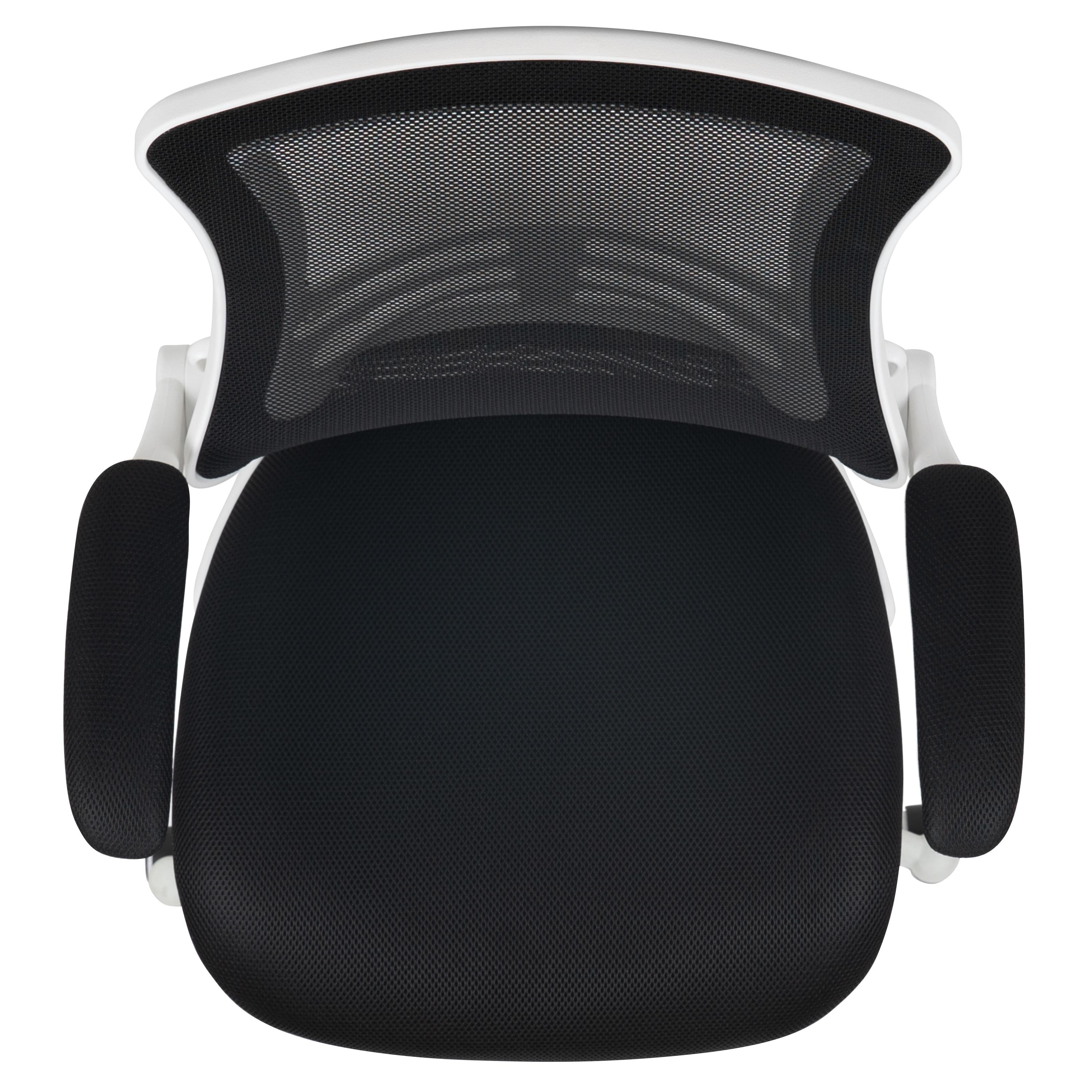 Jayetta Mid-Back Mesh Swivel Ergonomic Office Chair with Flip-Up Arms by Flash Furniture