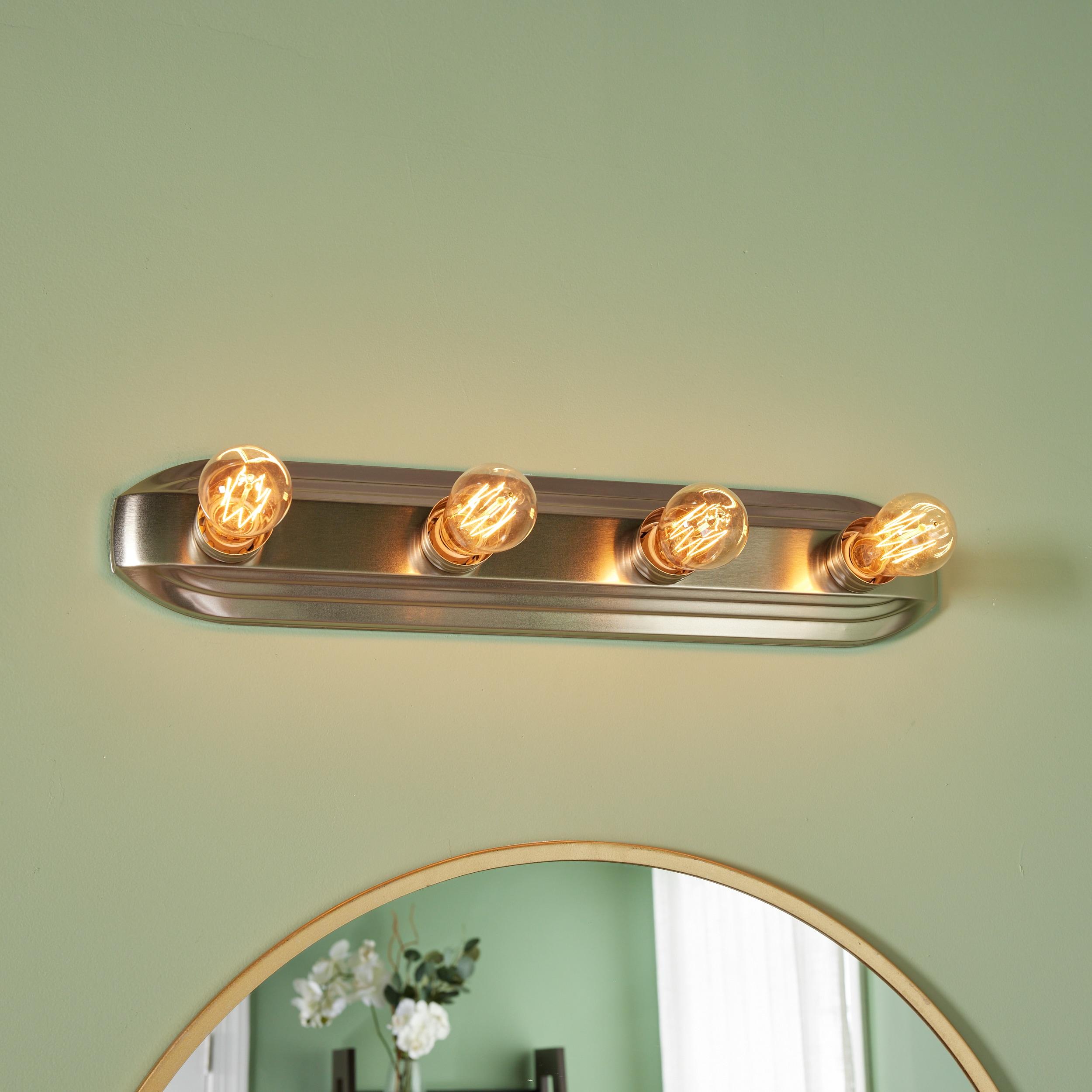 Brushed Nickel 24" 4-Light Modern Vanity Fixture