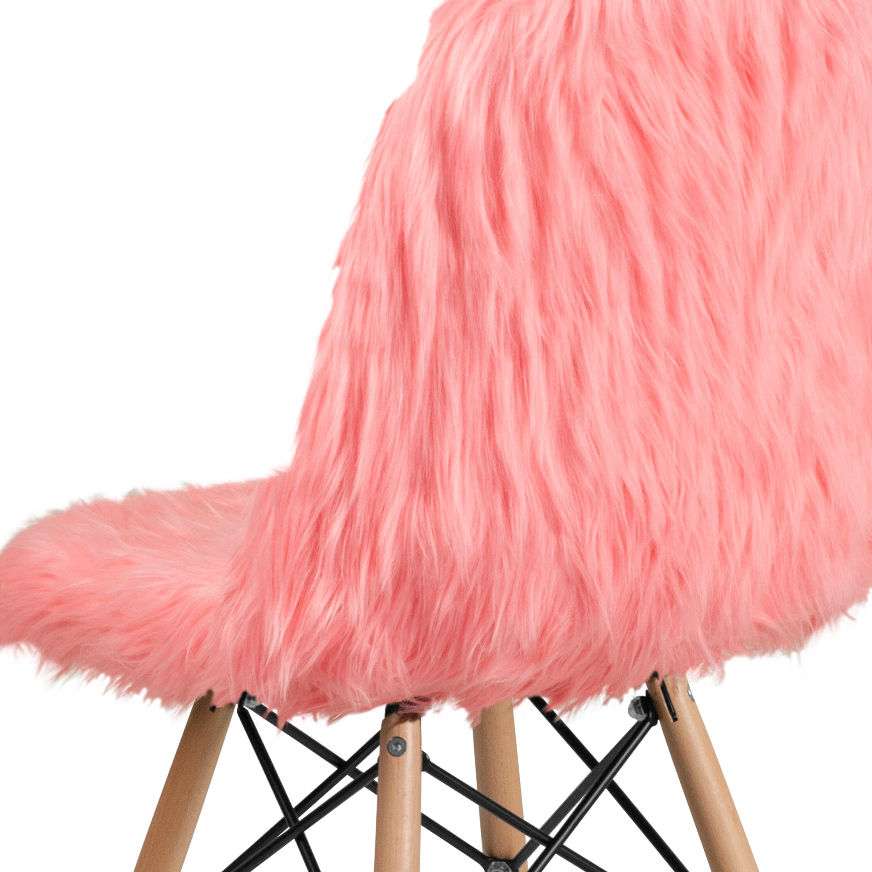 Flash Furniture Shaggy Dog Hermosa Pink Accent Chair