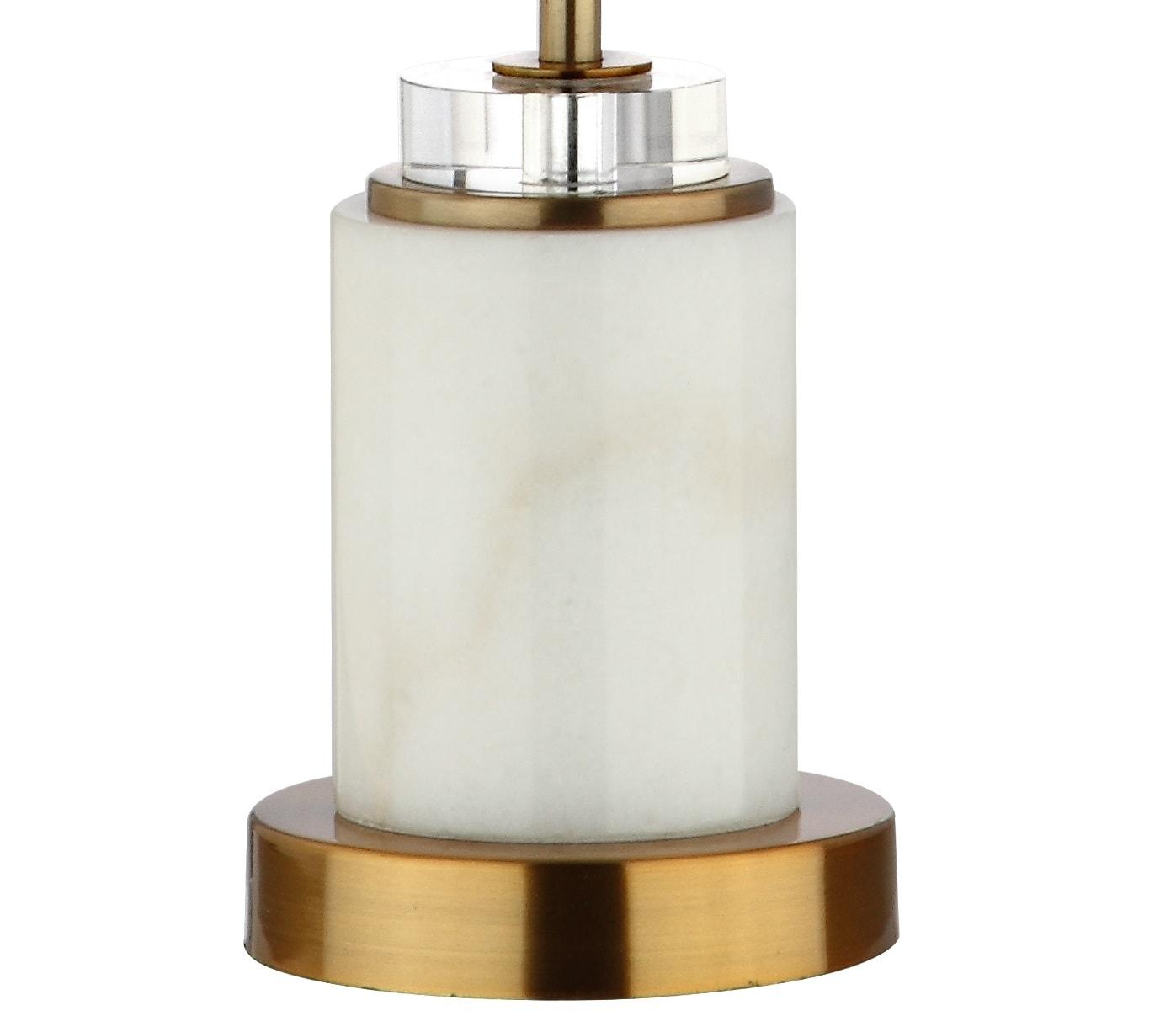 Harper 27" Marble/Crystal LED Table Lamp, Brass (Set of 2)