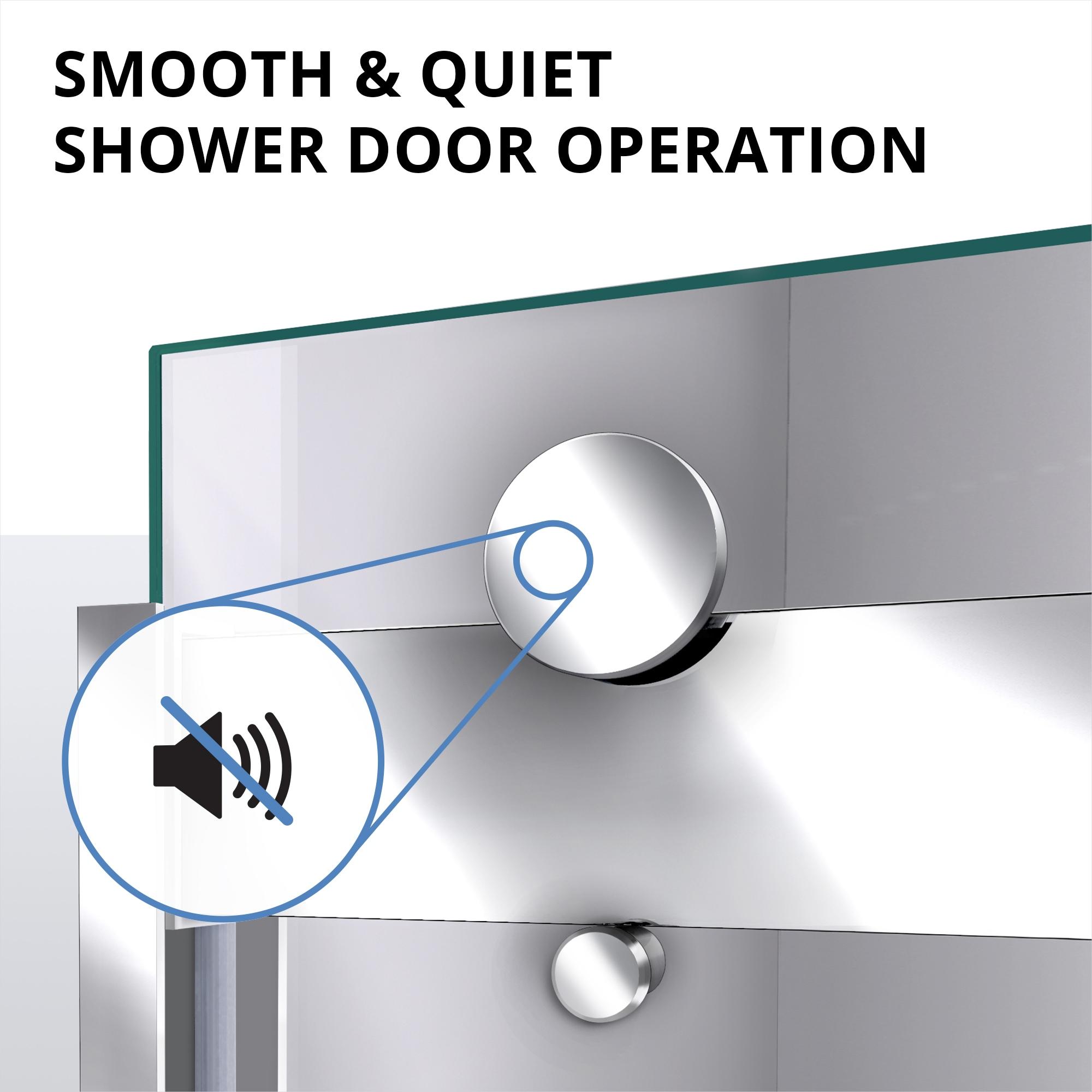 Sapphire 56" W x 76" H Frameless Shower Door