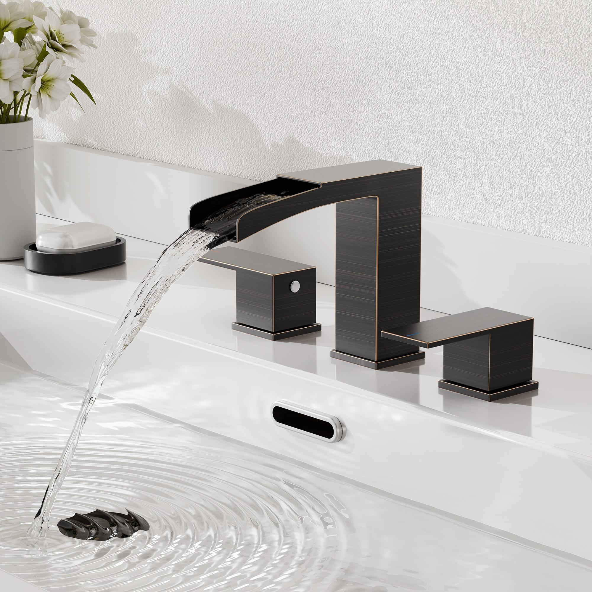 Widespread 2-handle Bathroom Faucet with Drain Assembly