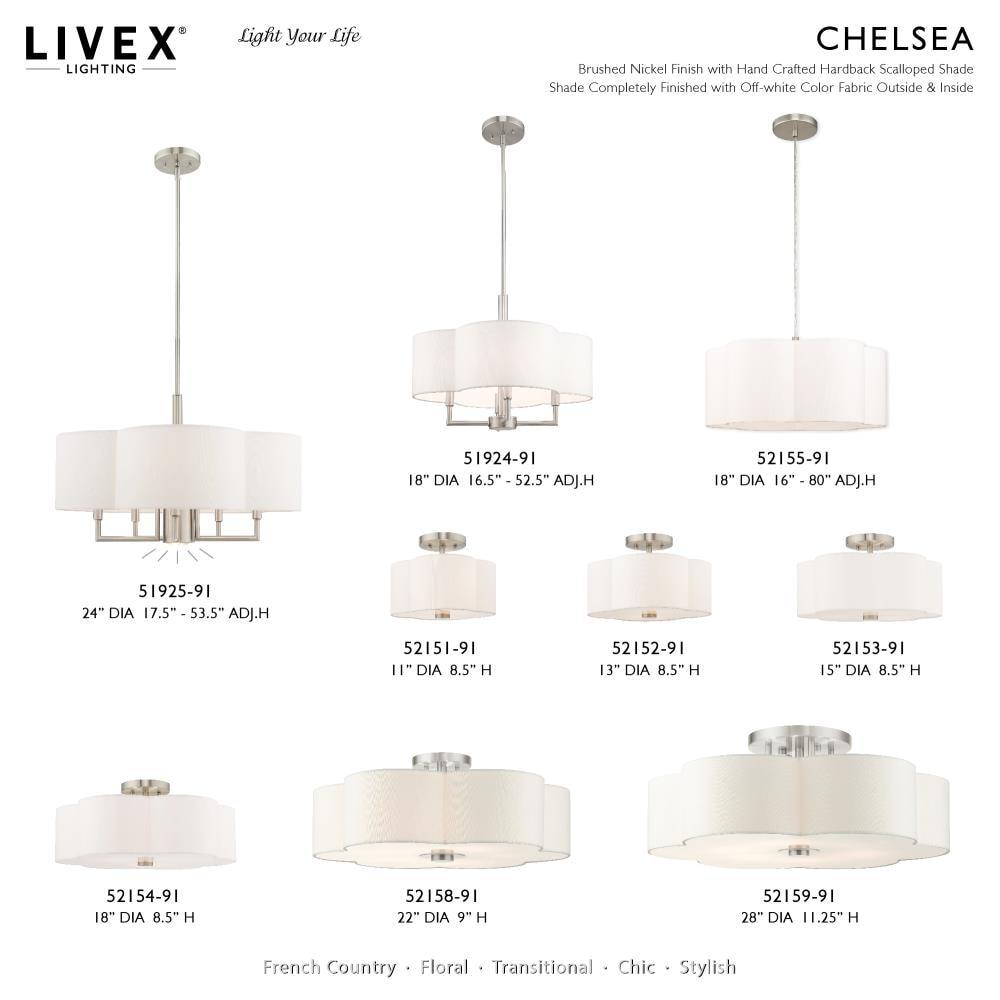Livex Lighting Chelsea 2 - Light Flush Mount in  Brushed Nickel