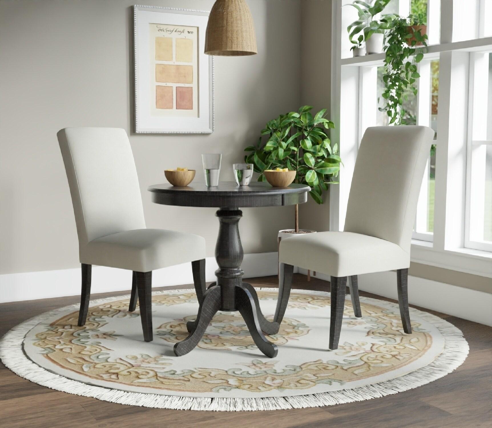 Carolina Living 30" Salem Round Pedestal Dining Table Espresso: Rubberwood, MDF, Non-Extension