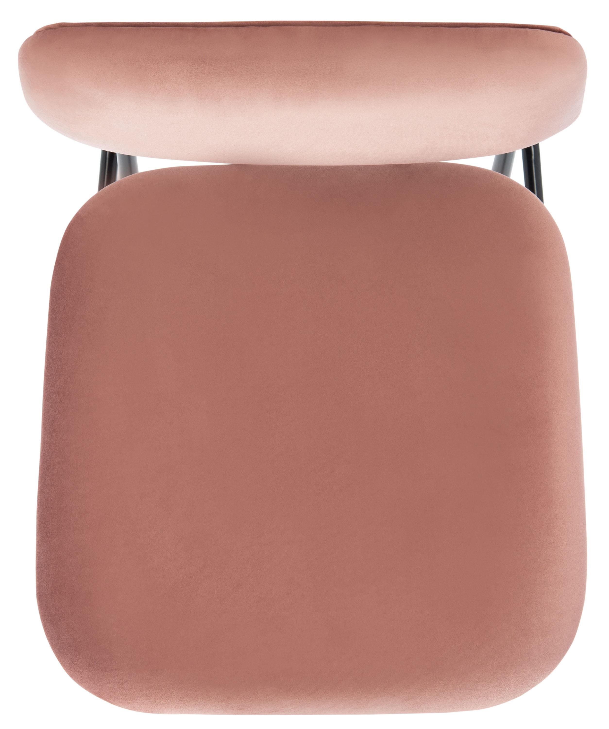 Chavelle Side Chair - ACH6205 - Set of 2 - Dusty Rose/Black - Safavieh