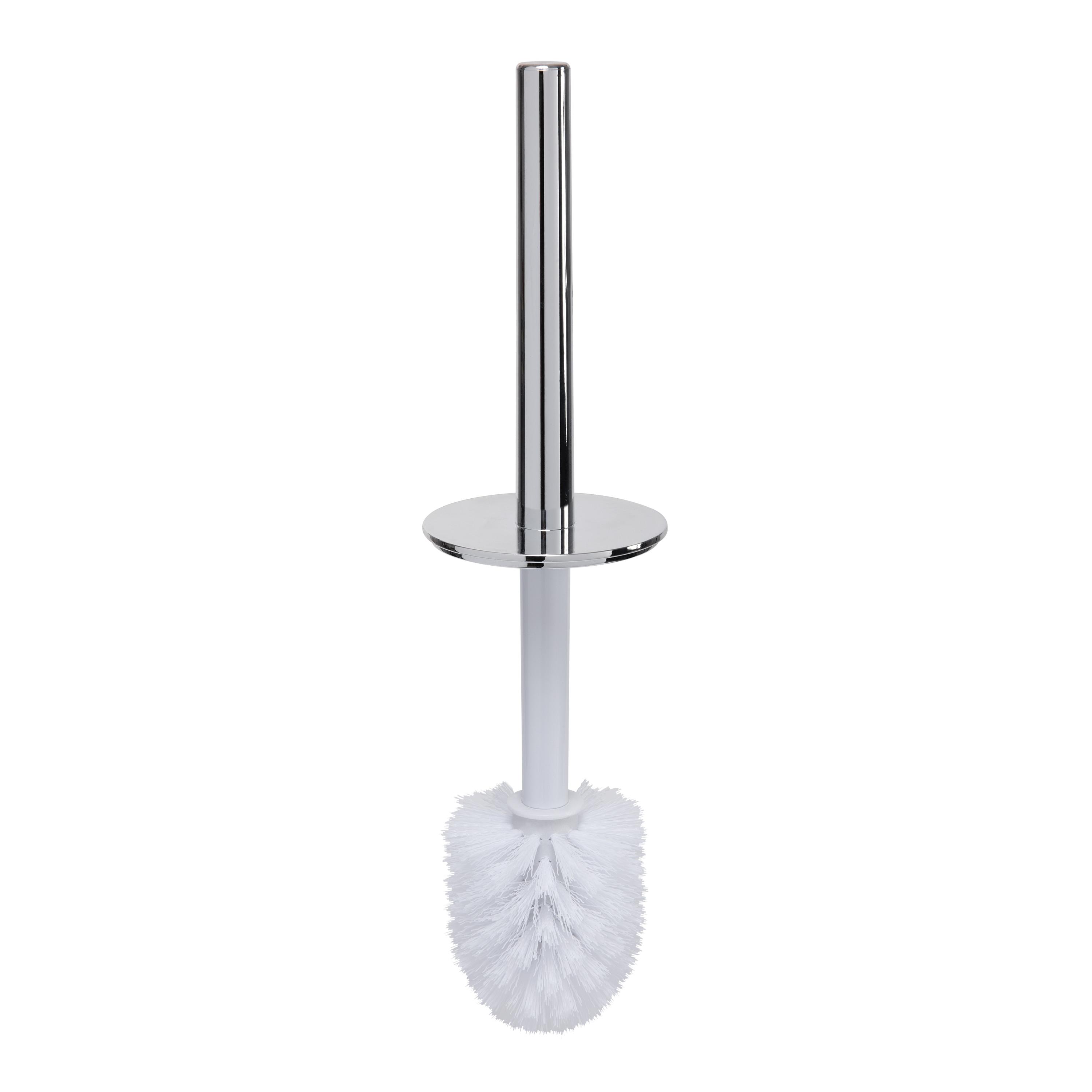 Soft Touch Toilet Brush Holder White - Bath Bliss: Durable Plastic, Scrubber for Bathroom Cleaning