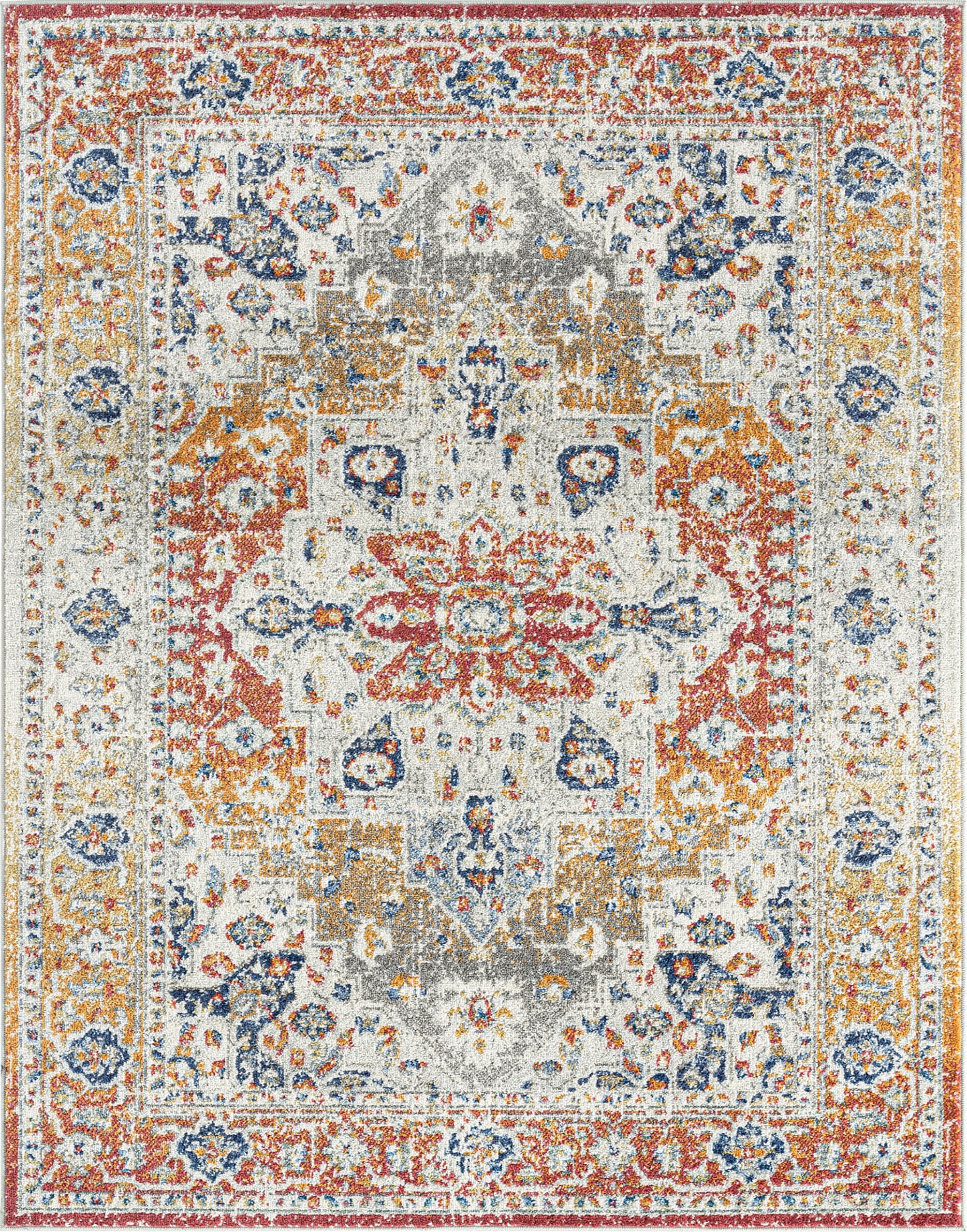 Chelsea Multi-Color Synthetic 9' x 12' Oriental Area Rug