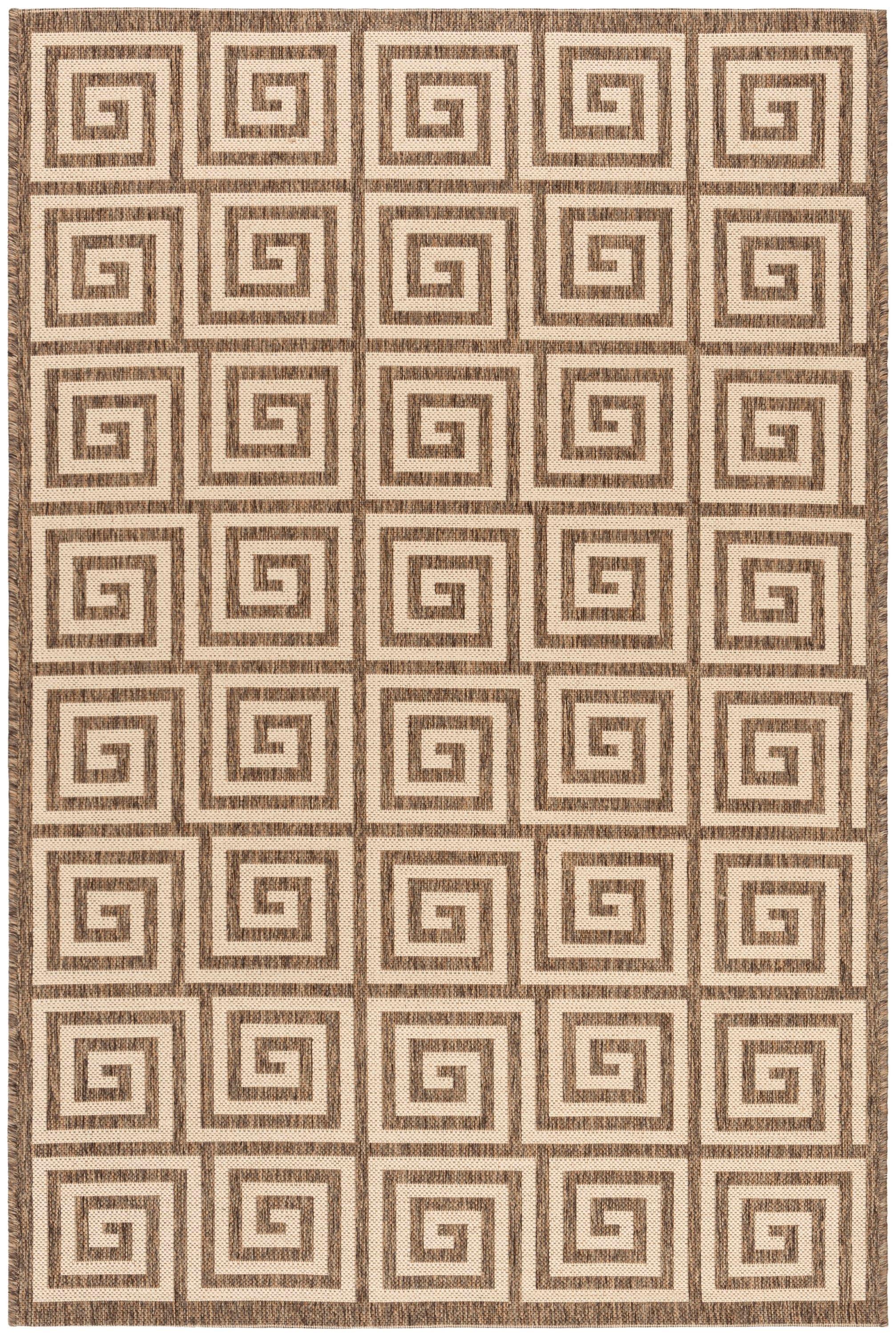 Linden LND129 Power Loomed Area Rug - Cream/Beige - 4'x6' - Safavieh