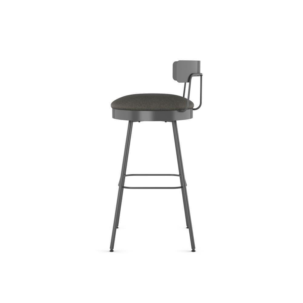 Monza Swivel Counter Height Barstool Matte Dark Gray - Amisco