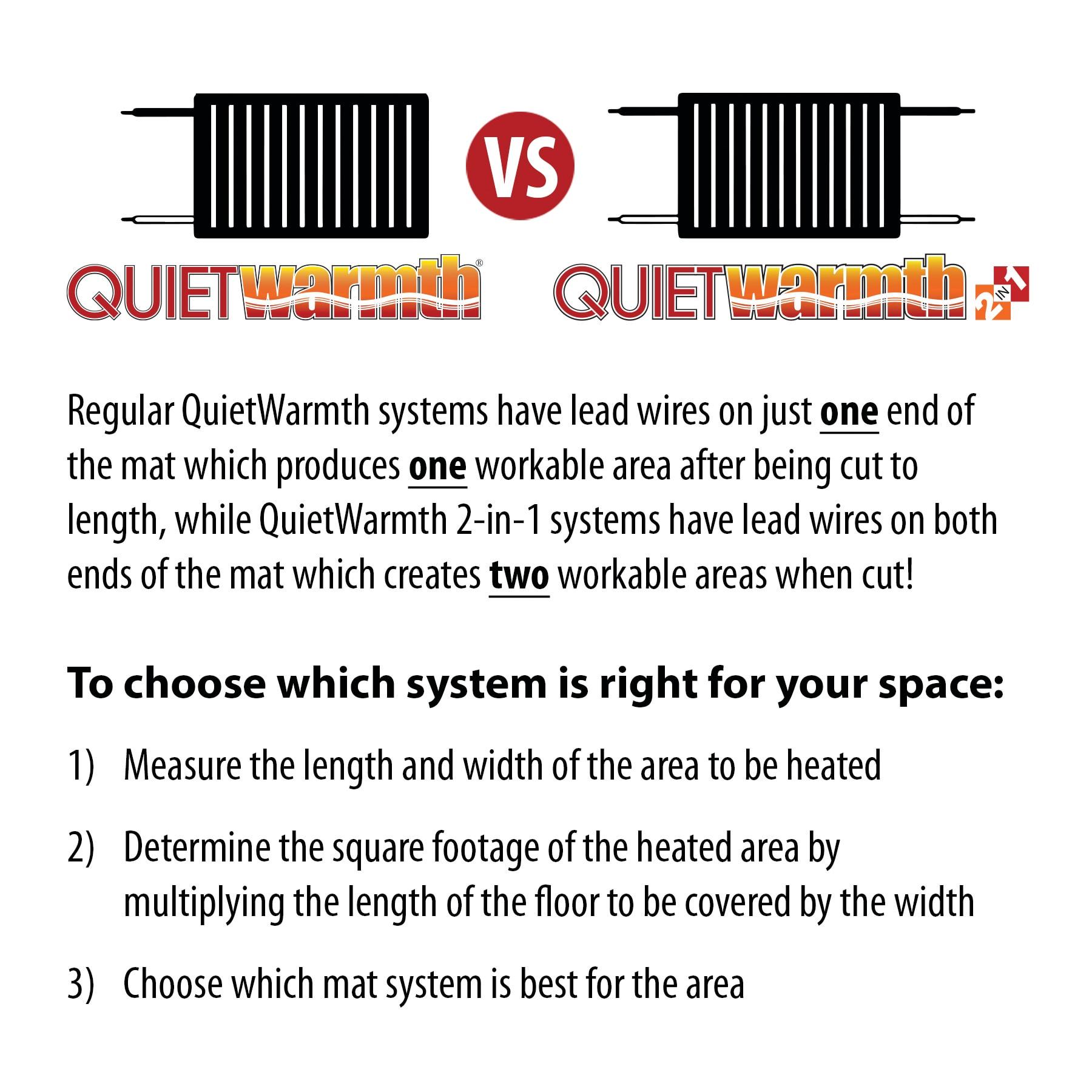 QuietWarmth 240-volt Radiant 2-in-1 Float 16-ft x 18-in Underfloor heating mat 25-sq ft