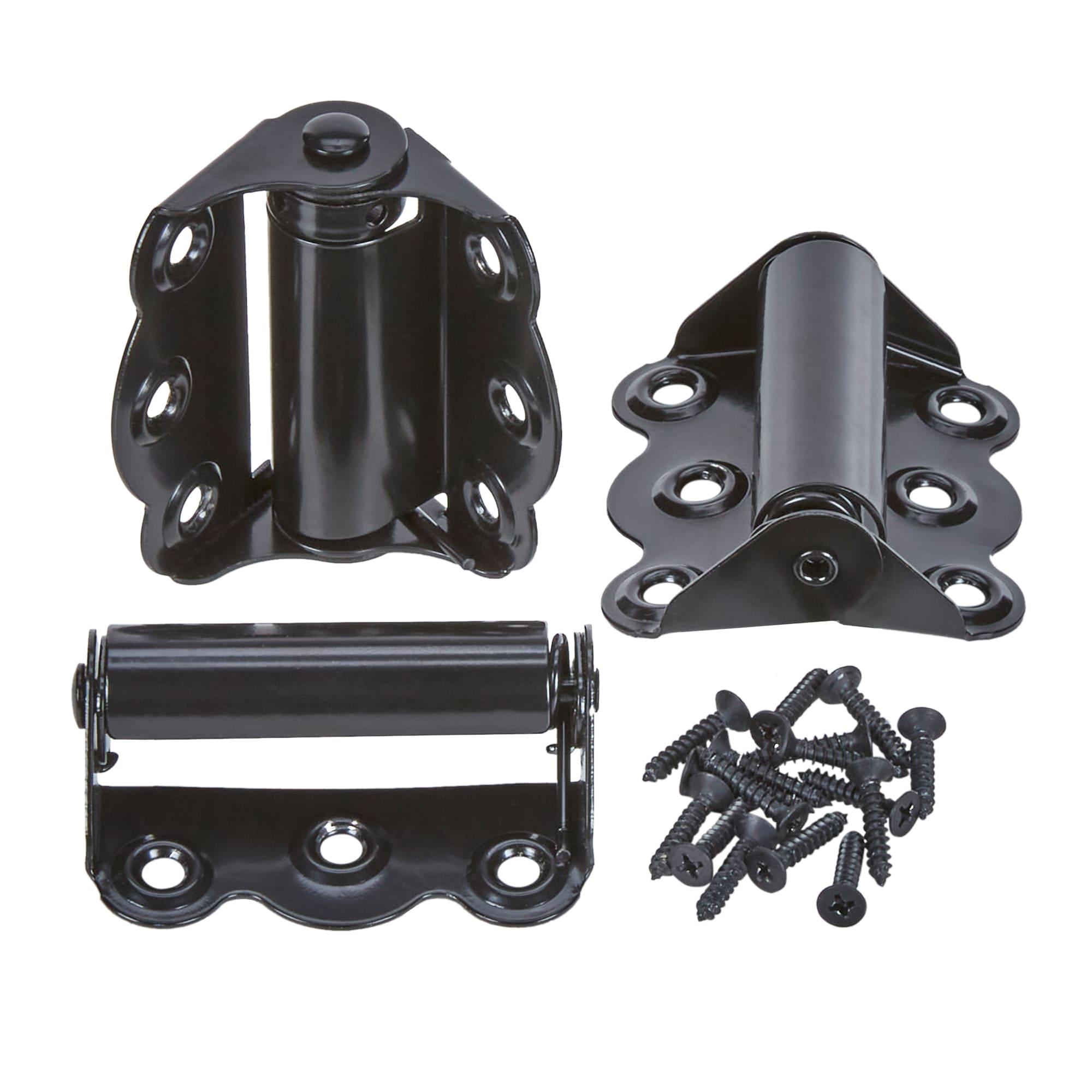(3-Pk) Wright Products Adjustable  Self Closing Door Hinges Black 2-3/4" V226BL