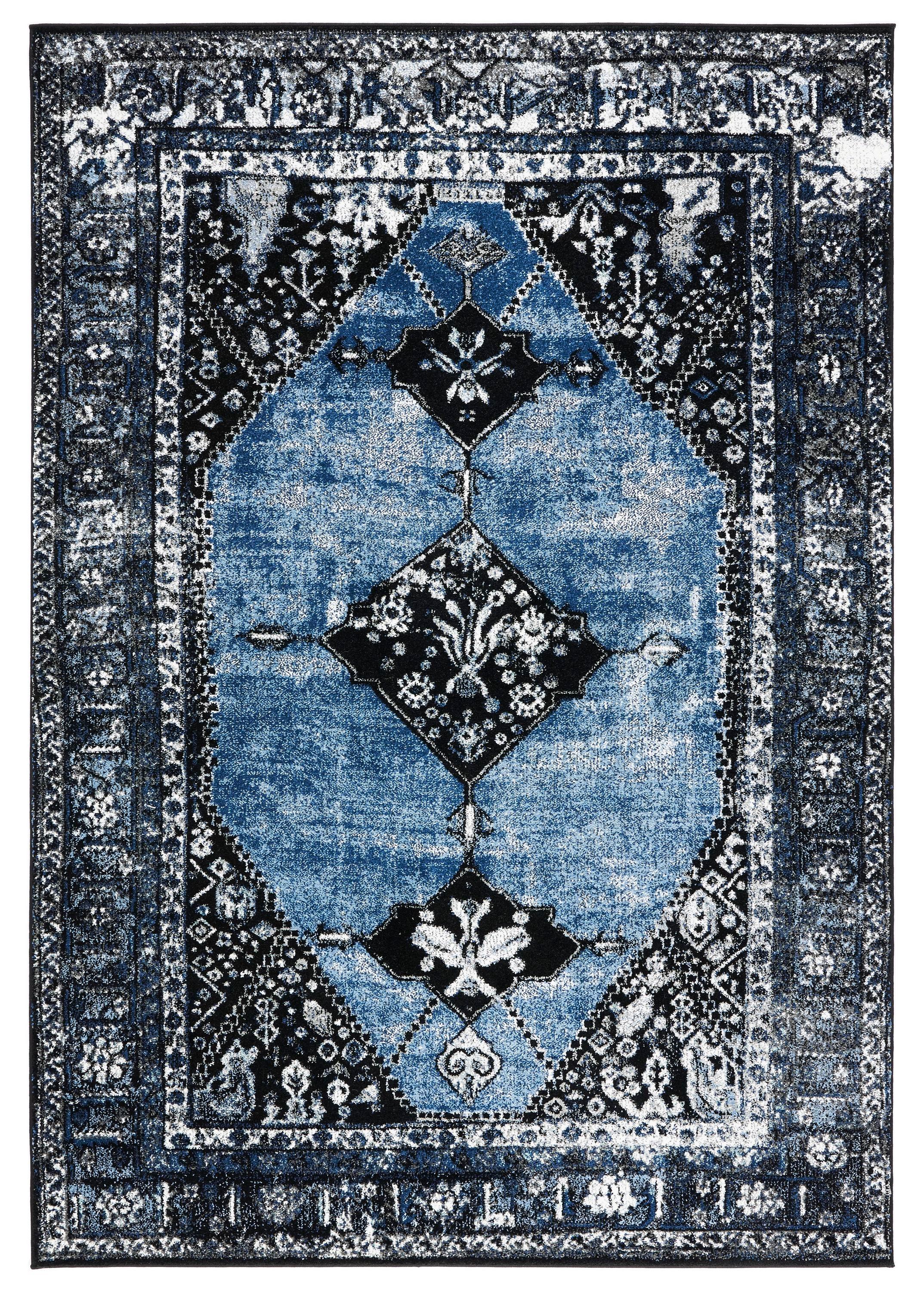 Vintage Hamadan VTH217 Power Loomed Indoor Area Rug - Blue/Grey - 8'x10' - Safavieh