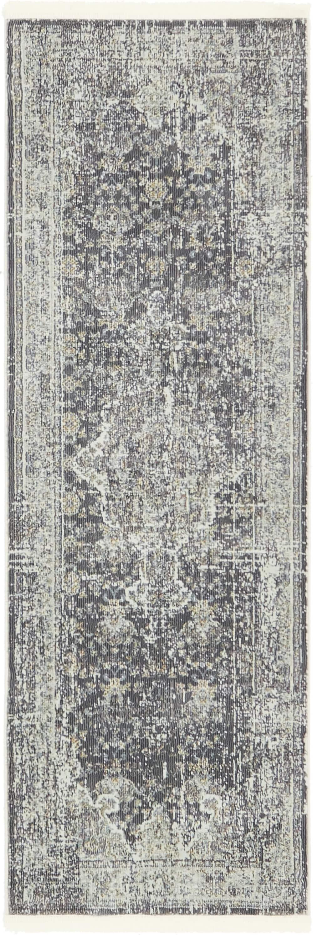 Baracoa La Cabana Dark Gray 2' 2 x 6' 0 Runner Rug