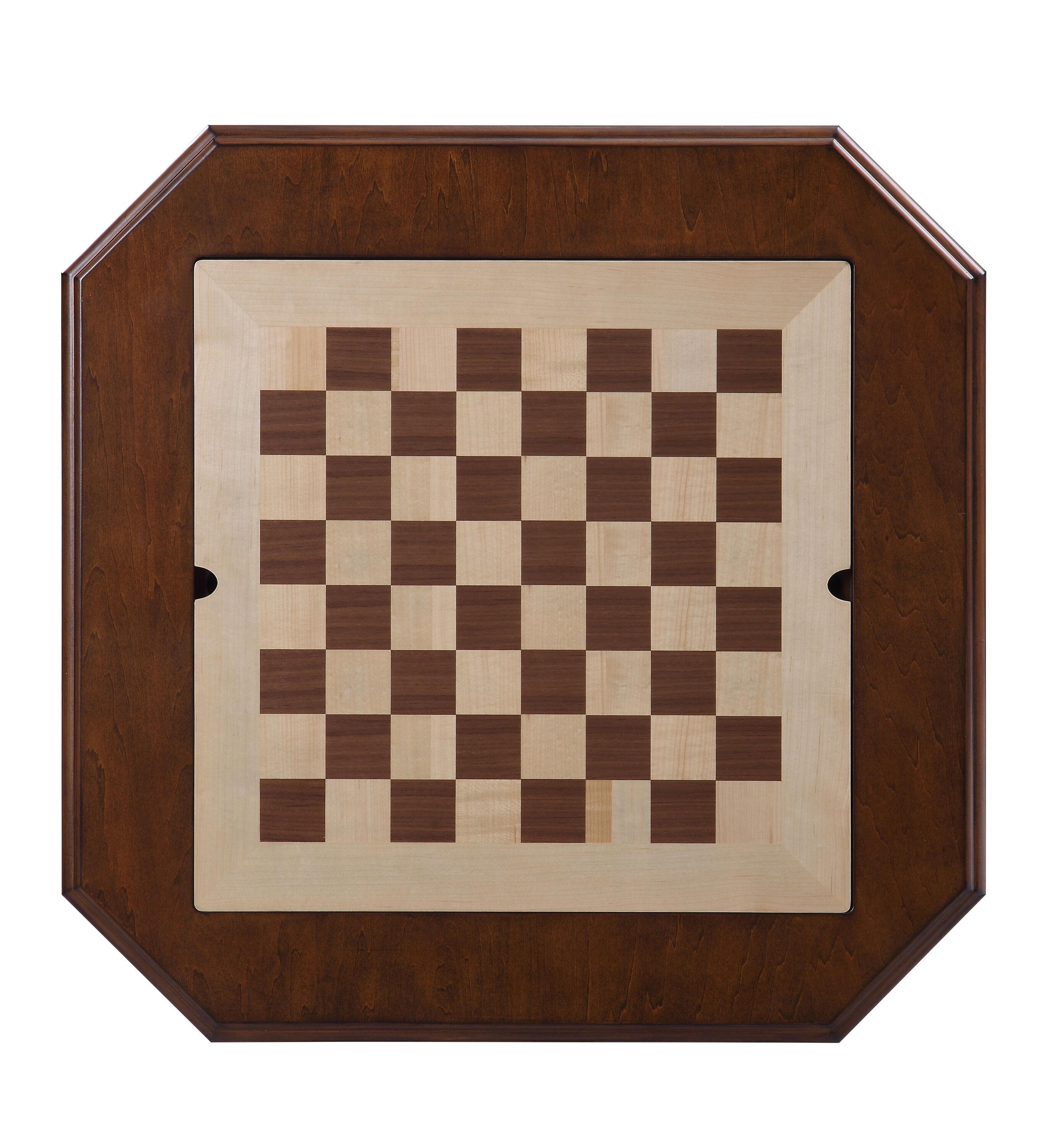 Saltoro Sherpi Bishop II Game Table with Drawer and Reversible Game Board, Cherry or Black (2 Count)