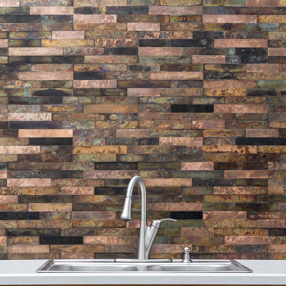 Metal Peel and Stick Mosaic Tile