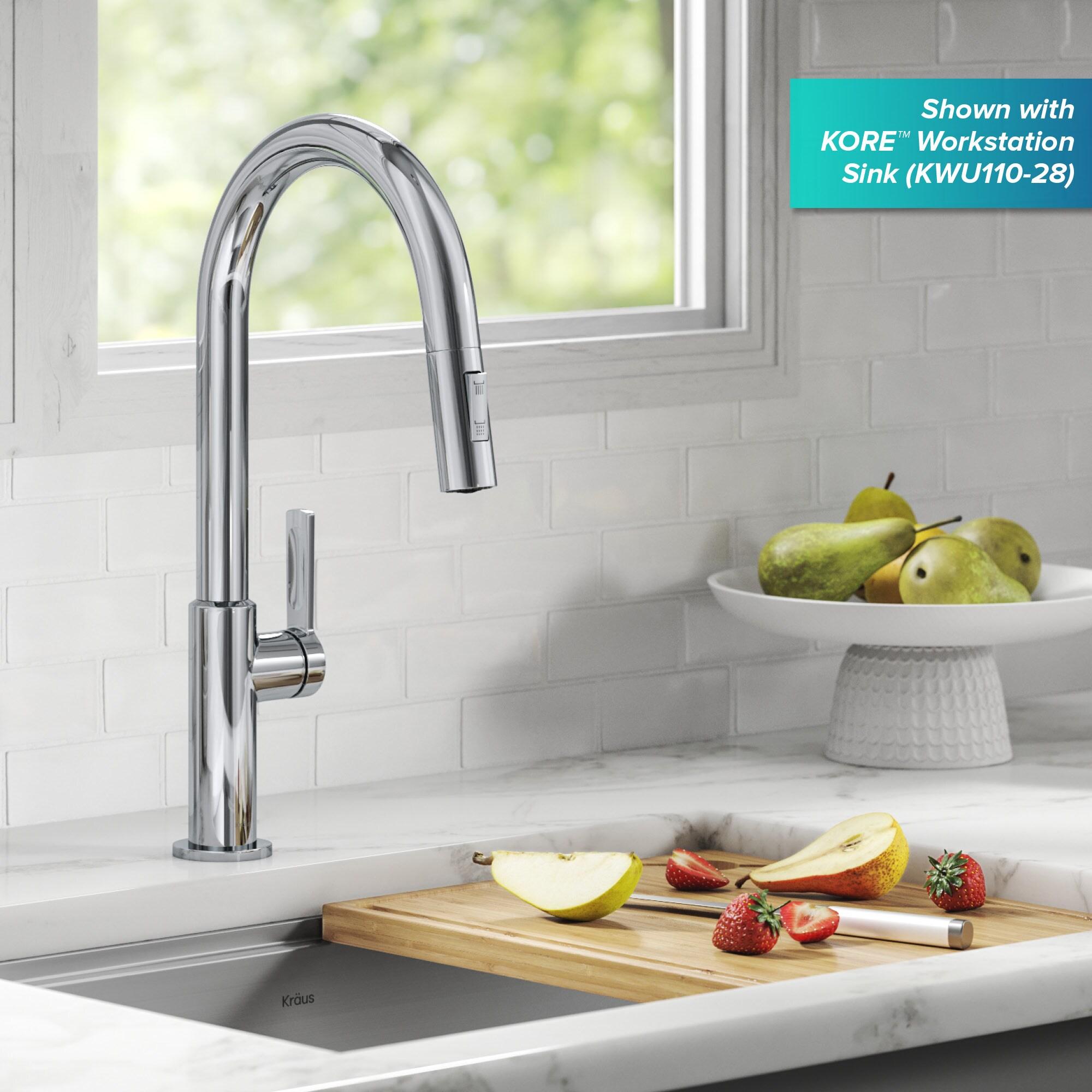 KRAUS Oletto Single Handle Pull Down Kitchen Faucet