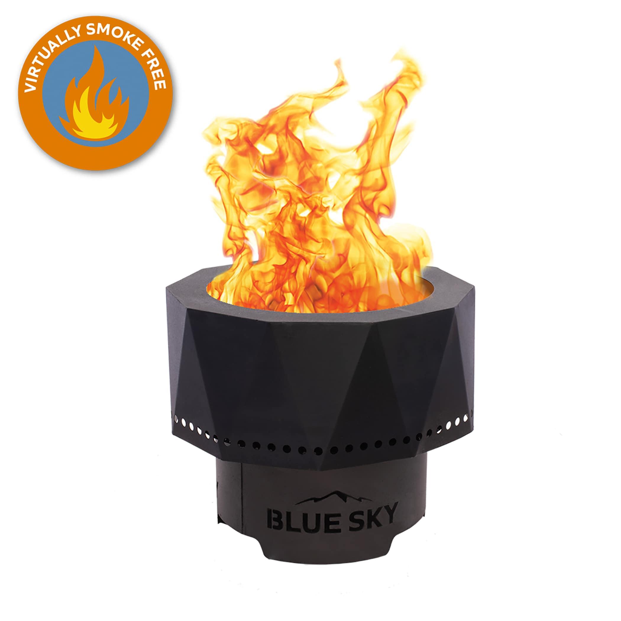 Blue Sky Outdoor Living Round Steel Wood Burning Smokeless Fire Pit