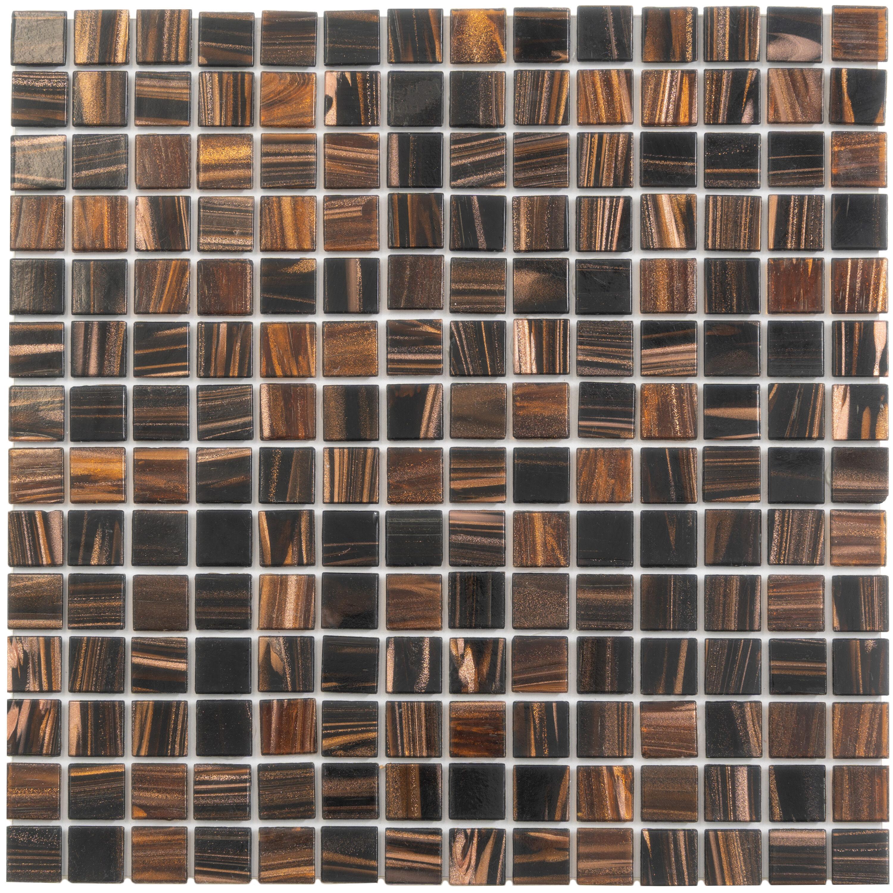 Mingles 0.8" x 0.8" Glass Grid Mosaic Wall & Floor Tile