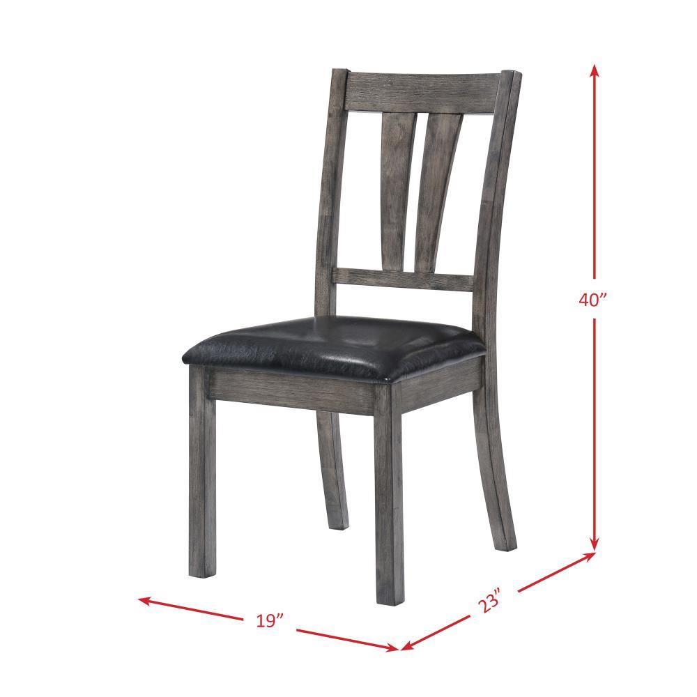 Grayson Dining  with Padded Seats 6PC Set in Gray
