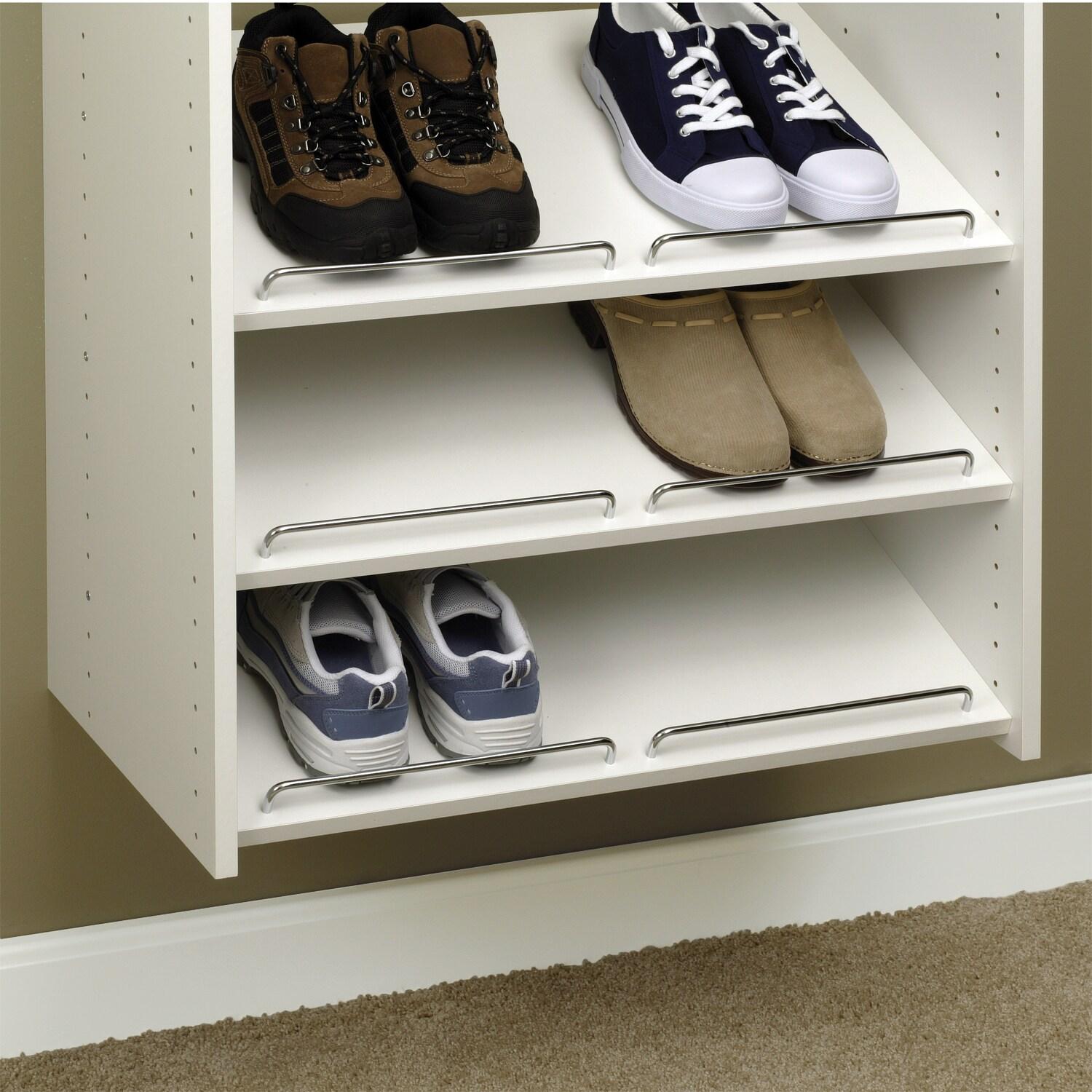 Easy Track 5/8 in. H X 24 in. W X 14 in. L Chrome Shoe Shelves