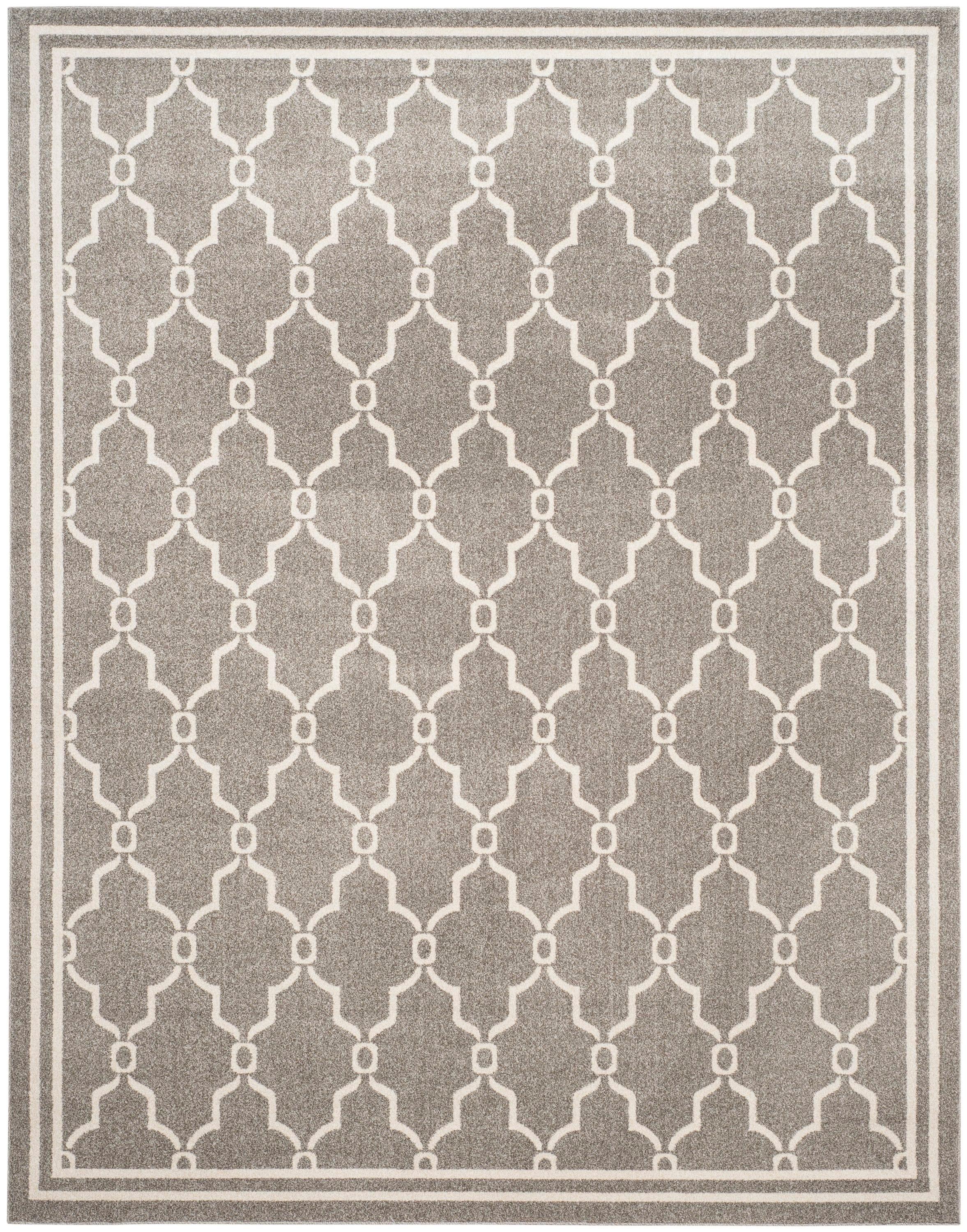 Amherst AMT414 Power Loomed Indoor Area Rug - Dark Grey/Beige - 8'x10' - Safavieh