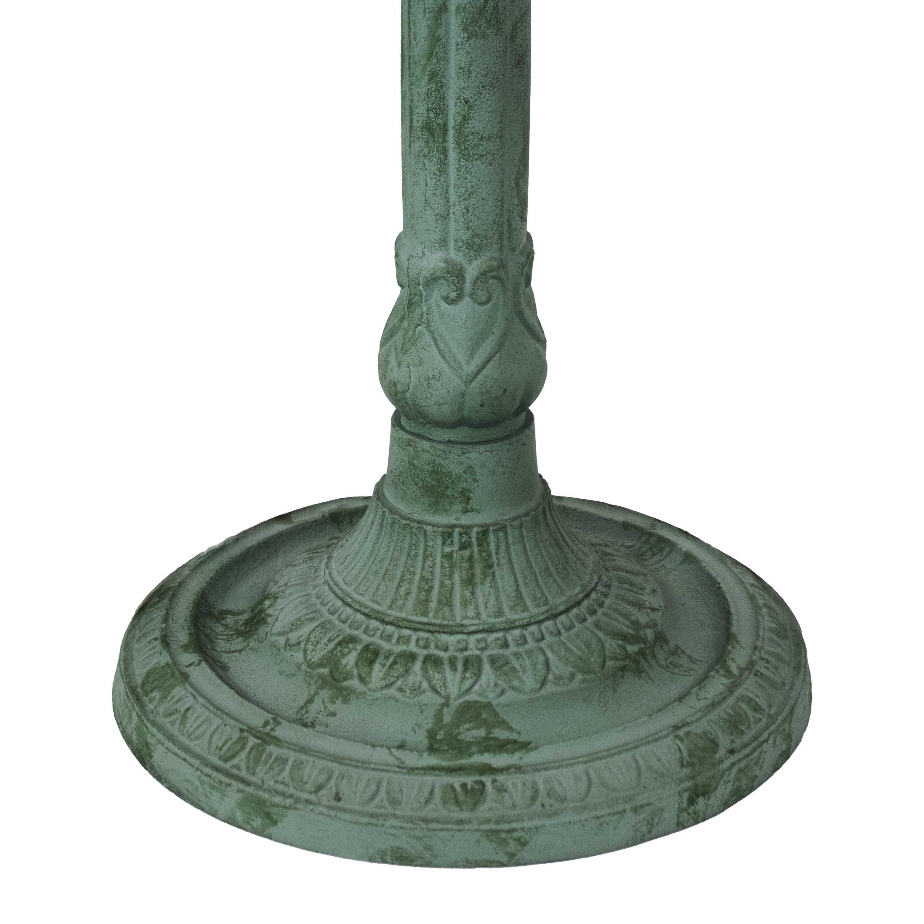 Garden Visitor Freestanding Cast Aluminum Outdoor Bird Bath
