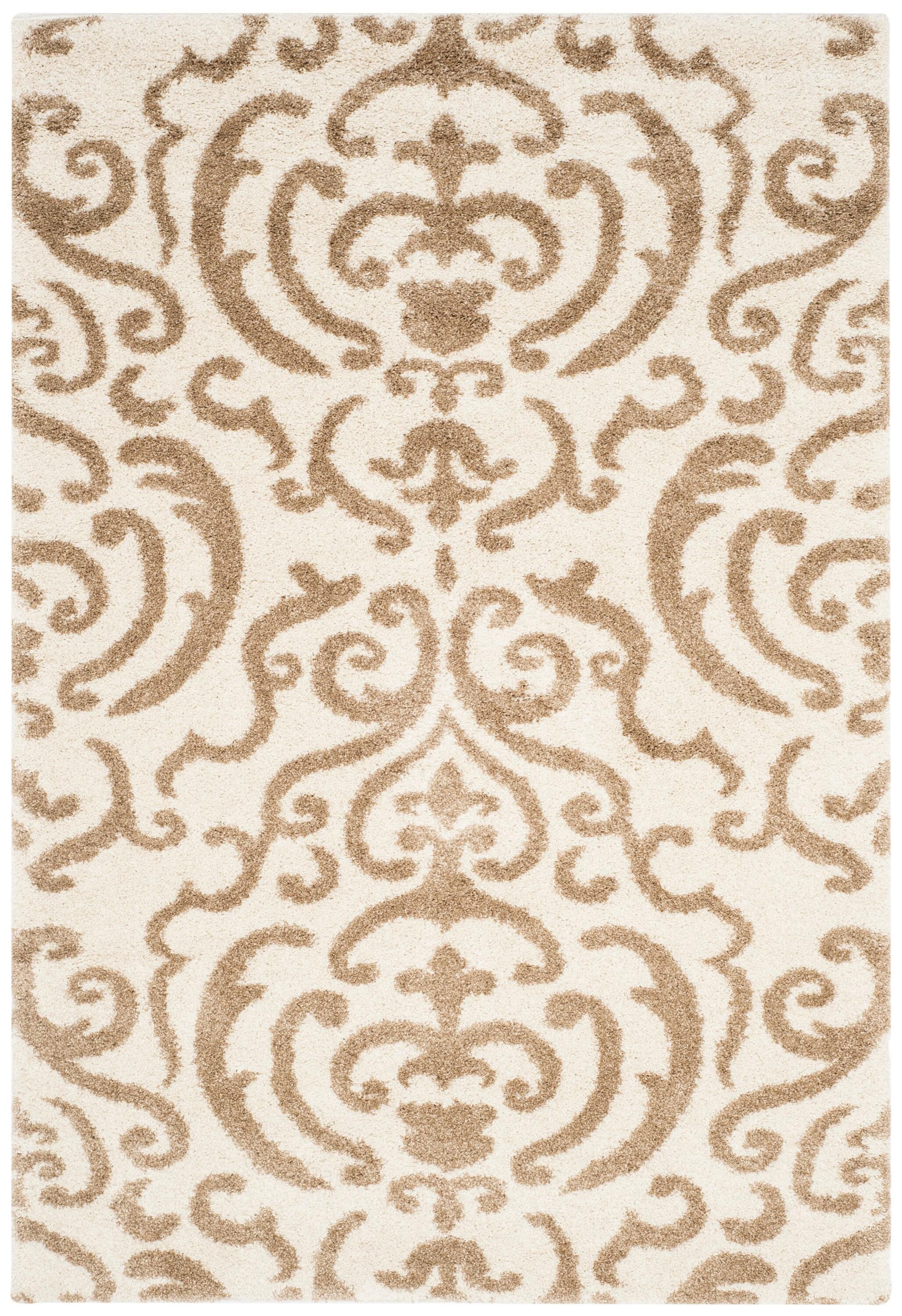 Florida Shag SG462 Power Loomed Indoor Area Rug - Cream/Beige - 8'x10' - Safavieh.