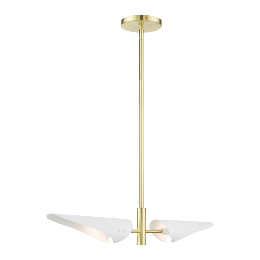 Livex Lighting Capistrano 2 - Light Chandelier in  Satin Brass