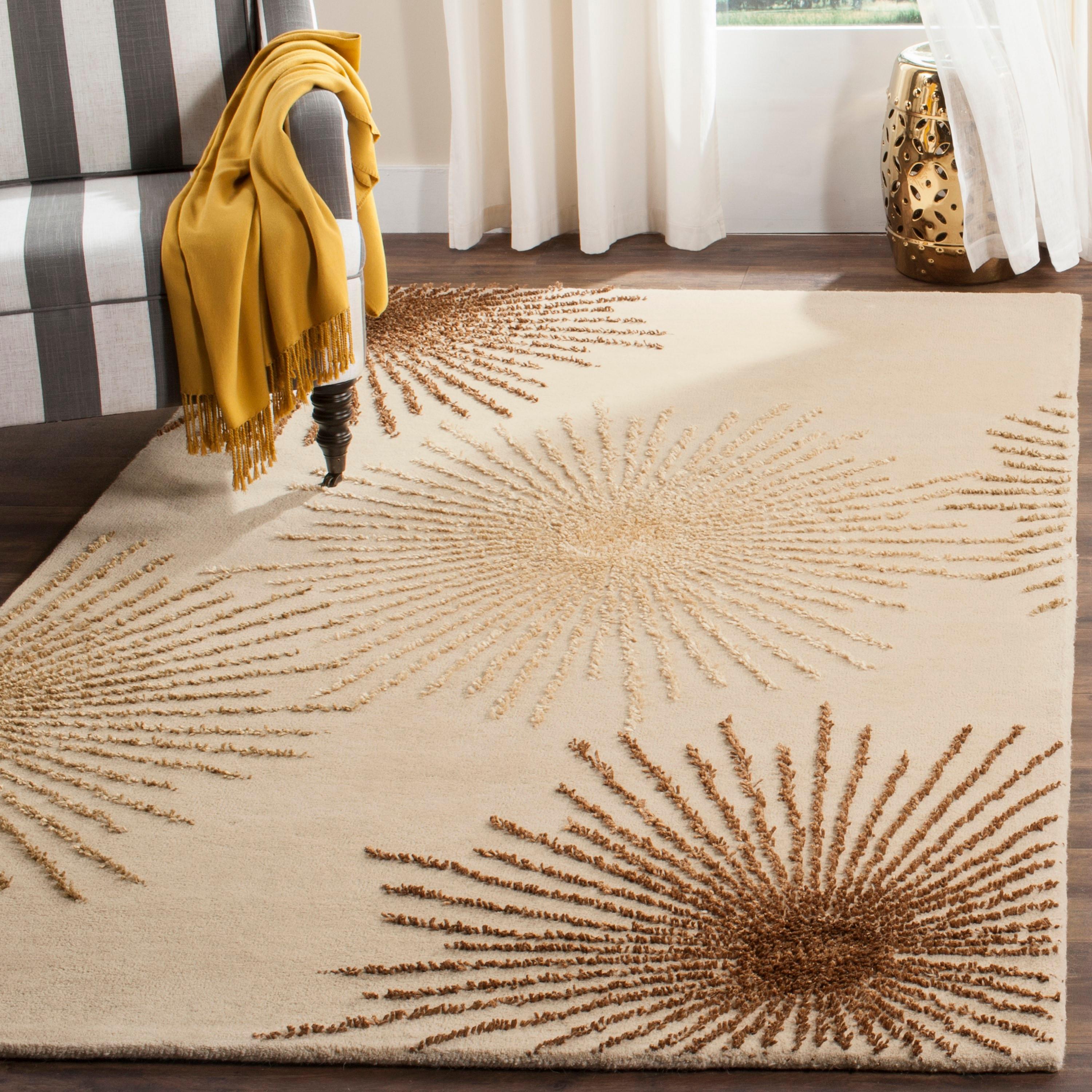 Soho SOH712 Hand Tufted Indoor Area Rug - Beige - 5'x8' - Safavieh.