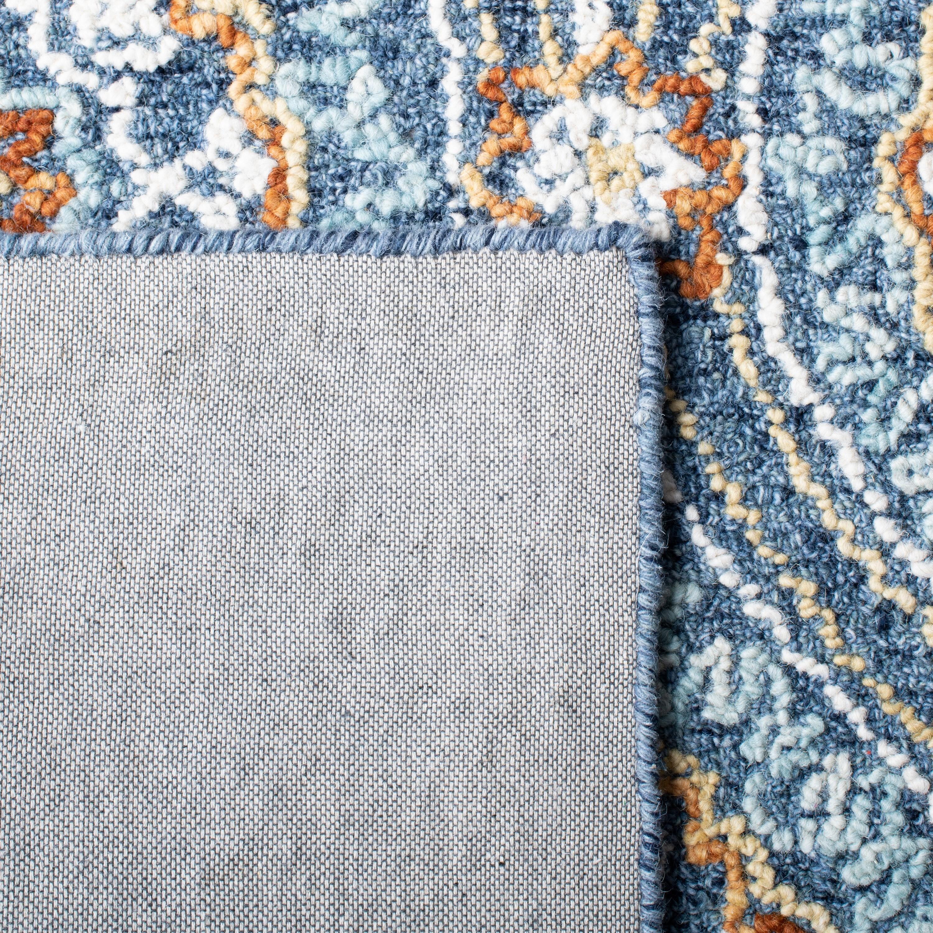 SAFAVIEH Blossom Dima Damask Area Rug, Navy/Yellow, 8' x 10'