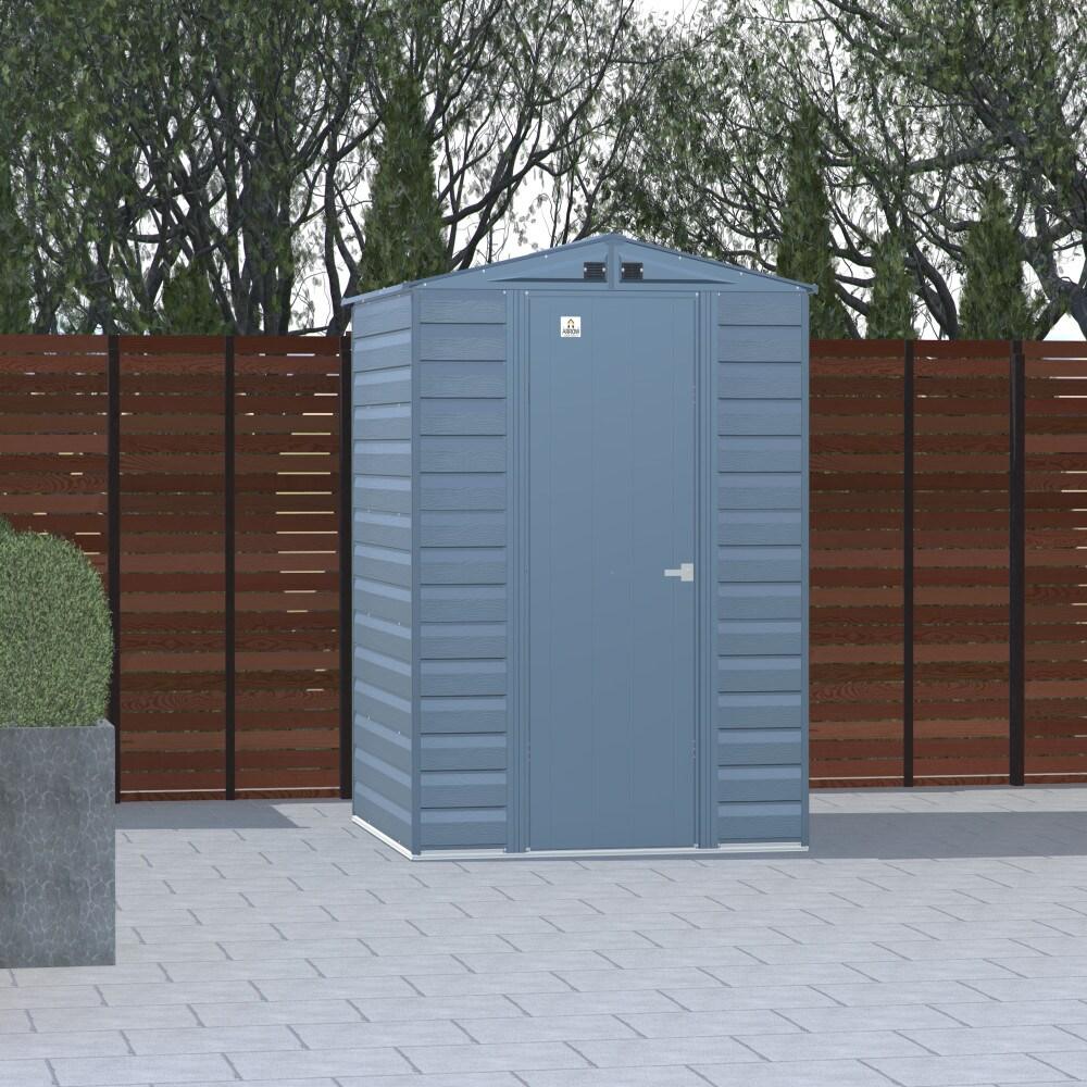 6 ft. W x 7 ft. D Galvanized Steel	 Storage Shed