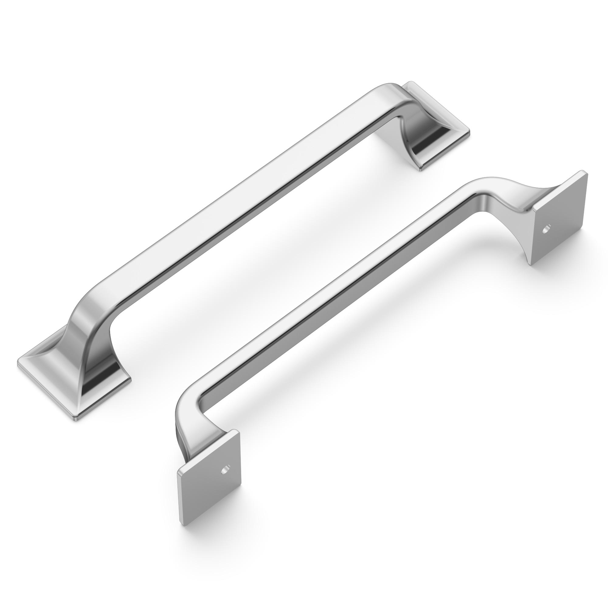 Polished Chrome 5-1/16" Modern Farmhouse Cabinet Pulls with Mounting Hardware