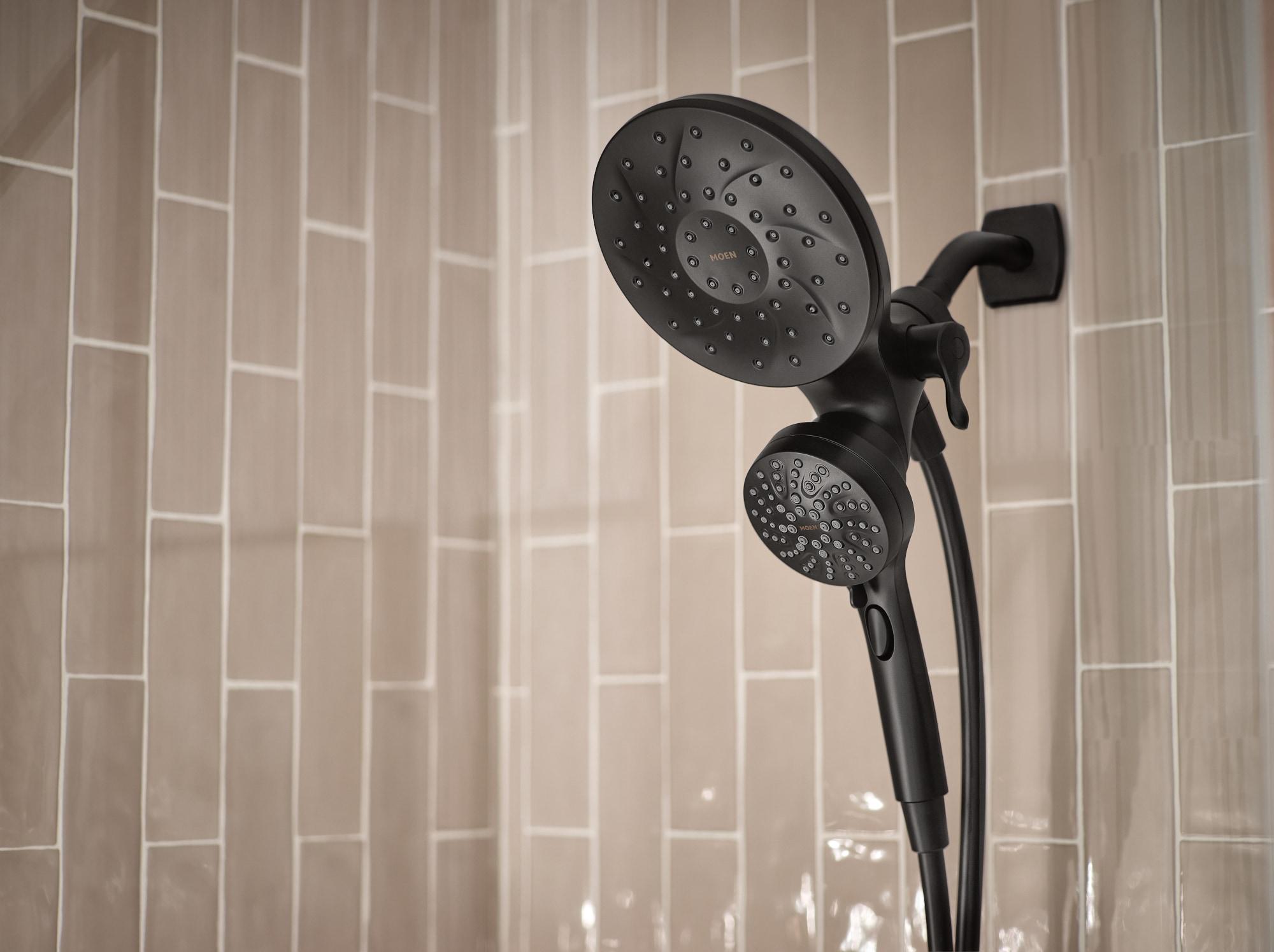 Co-t Moen Engage Magnetix 2-In-1 Shower Head With Handheld Spray, Magnetic Docking System, Matte Black Finish, Multiple Spray Settings, 60" Kink-Free Hose J21BF6624