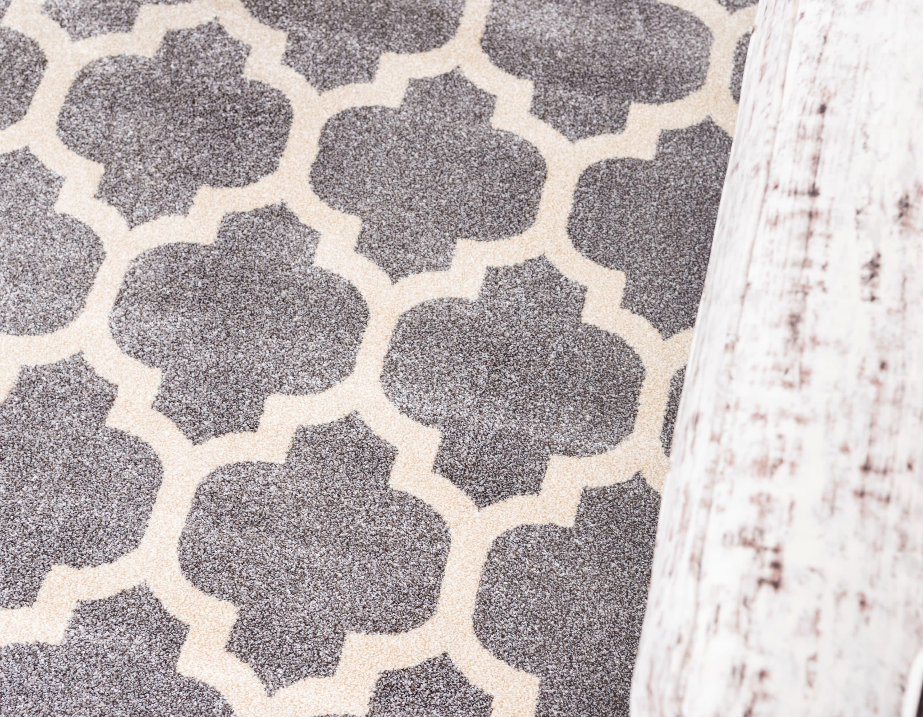 Unique Loom 5' 1 x 8' 0 Trellis Philadelphia Dark Gray Area Rug