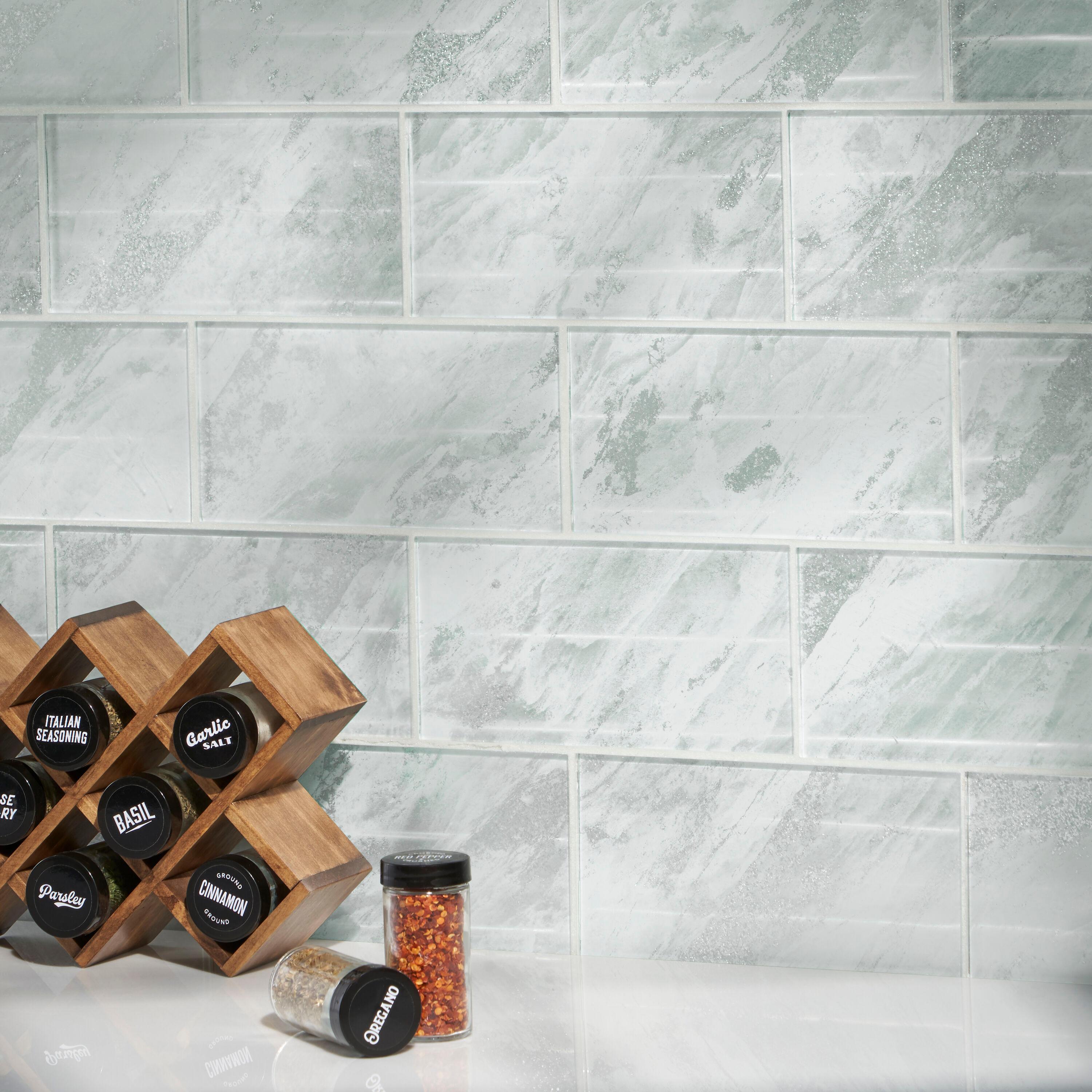 Bond Tile Wonder Glass 4.37 in. x 8.74 in. Polished Glass Wall Tile (5.3 Sq. Ft. / Case)