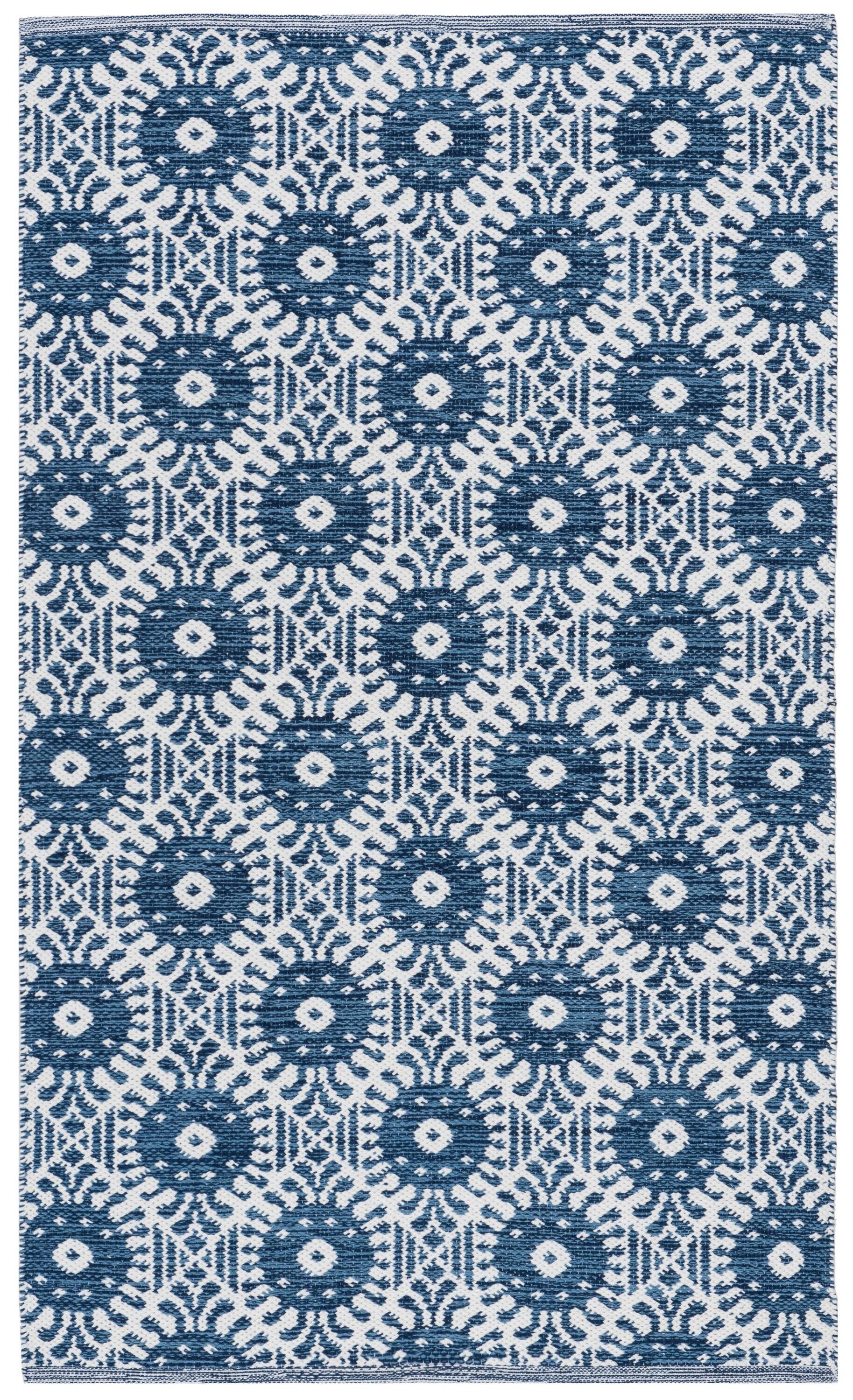 Montauk MTK612 Hand Woven Indoor Accent Rug - Navy/Ivory - 3'x5' - Safavieh