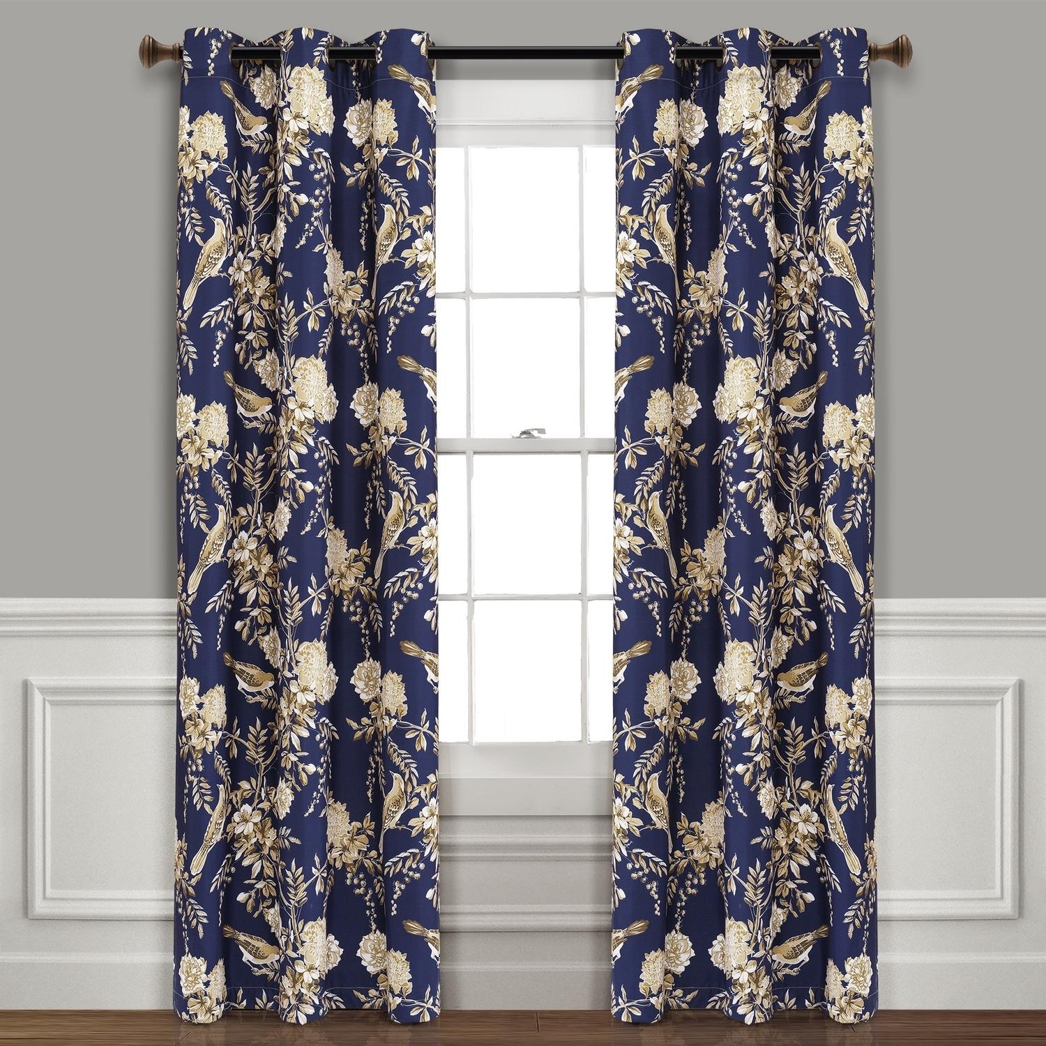 Lush Decor Foreston Floral Max Blackout Thermal Curtain Panels (Set of 2)