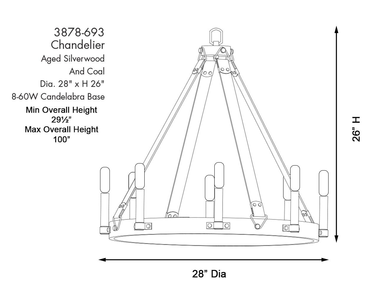 8 Light Chandelier     -Traditional Installation Minka Lavery 3878-693