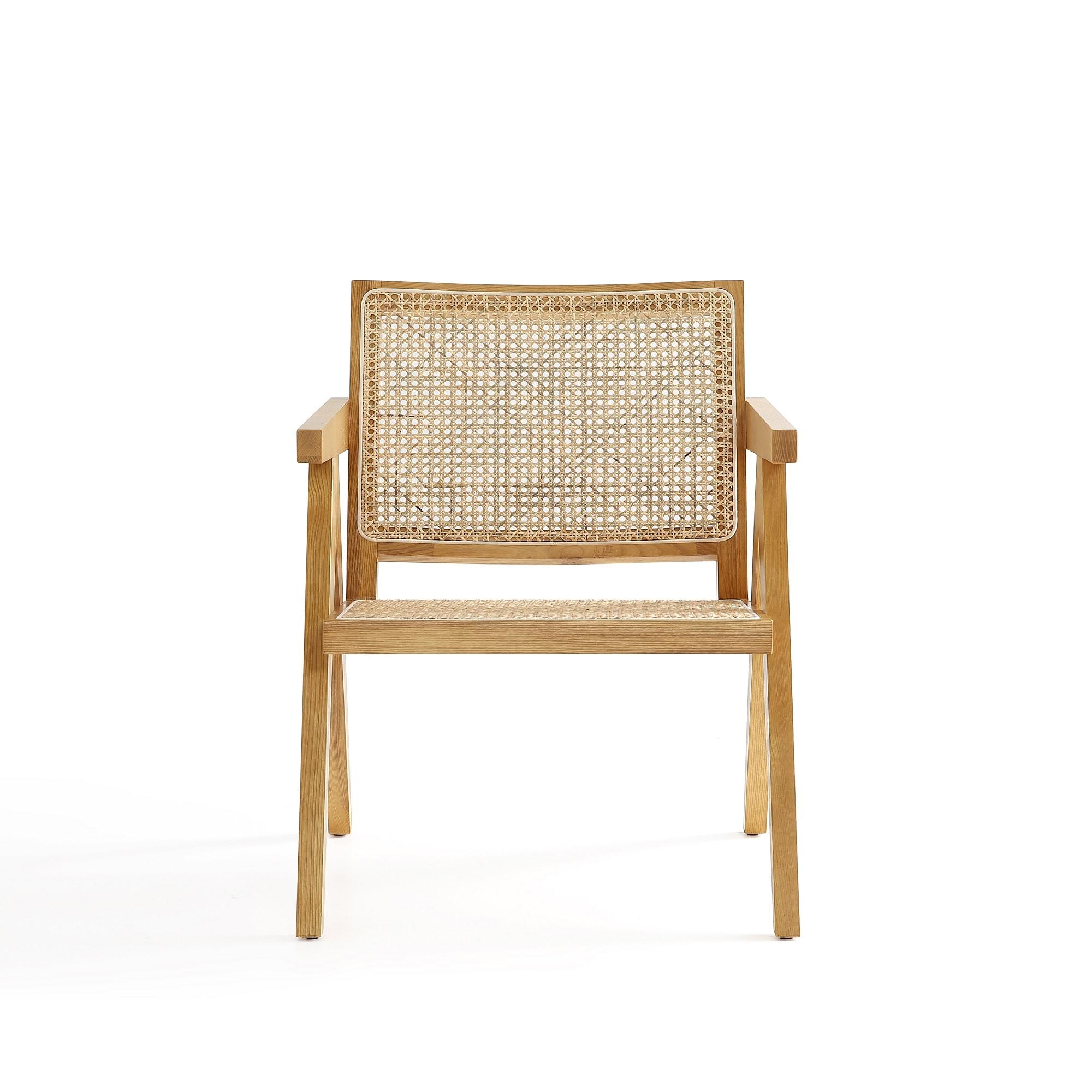 Set of 2 Hamlet Wood Accent Chairs Natural - Manhattan Comfort: Matte Finish, Ash Frame, No Assembly Required