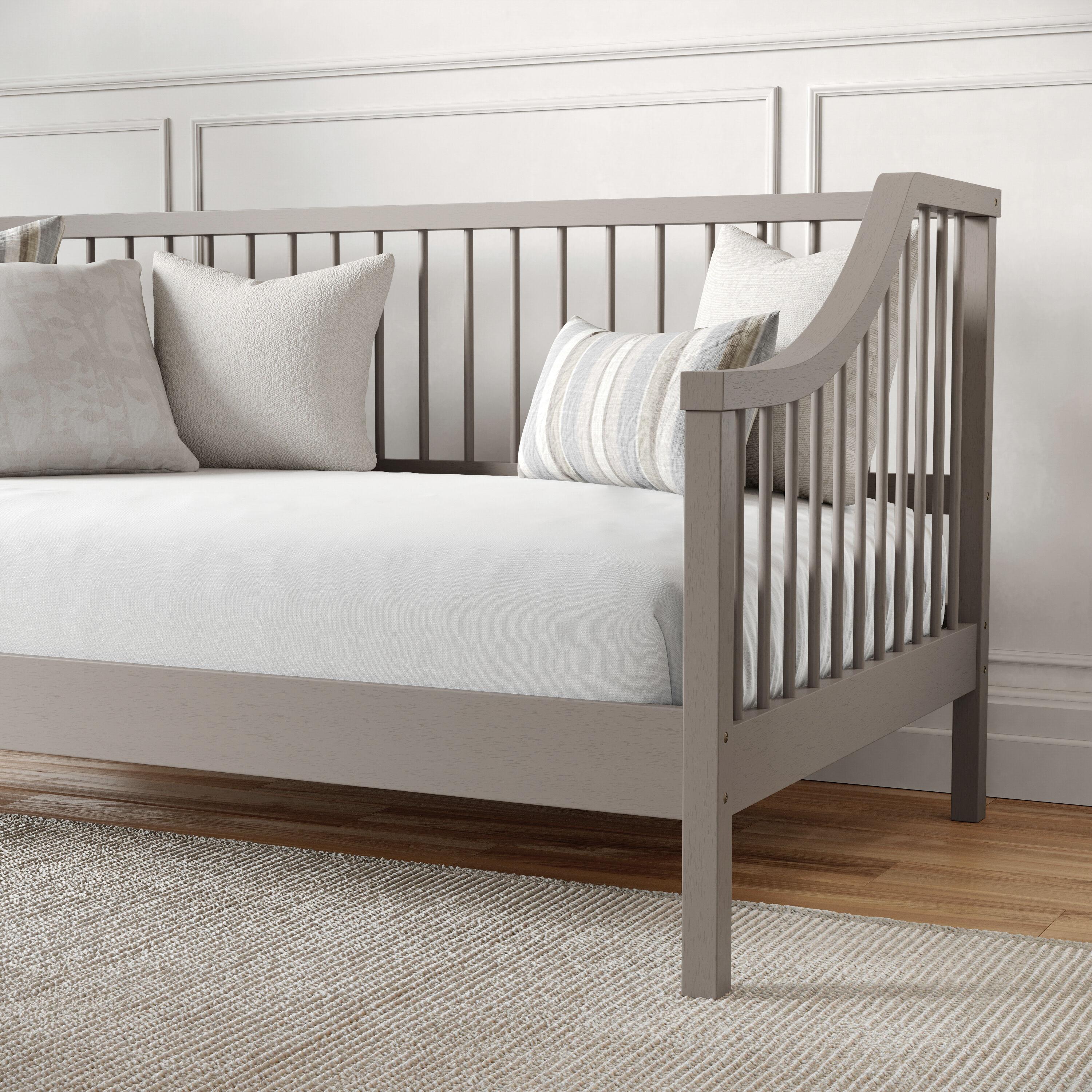 Martha Stewart Martha Stewart Neely Wooden Platform Daybed With Spindles And Wood Slat Foundation