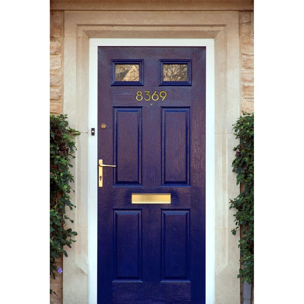HASWARE House Number 3 inch (7.5 cm) Self Adhesive Letters Apartment Door Numbers Street Address Plaque Home Stylish Decor, Acrylic(7, Golden)