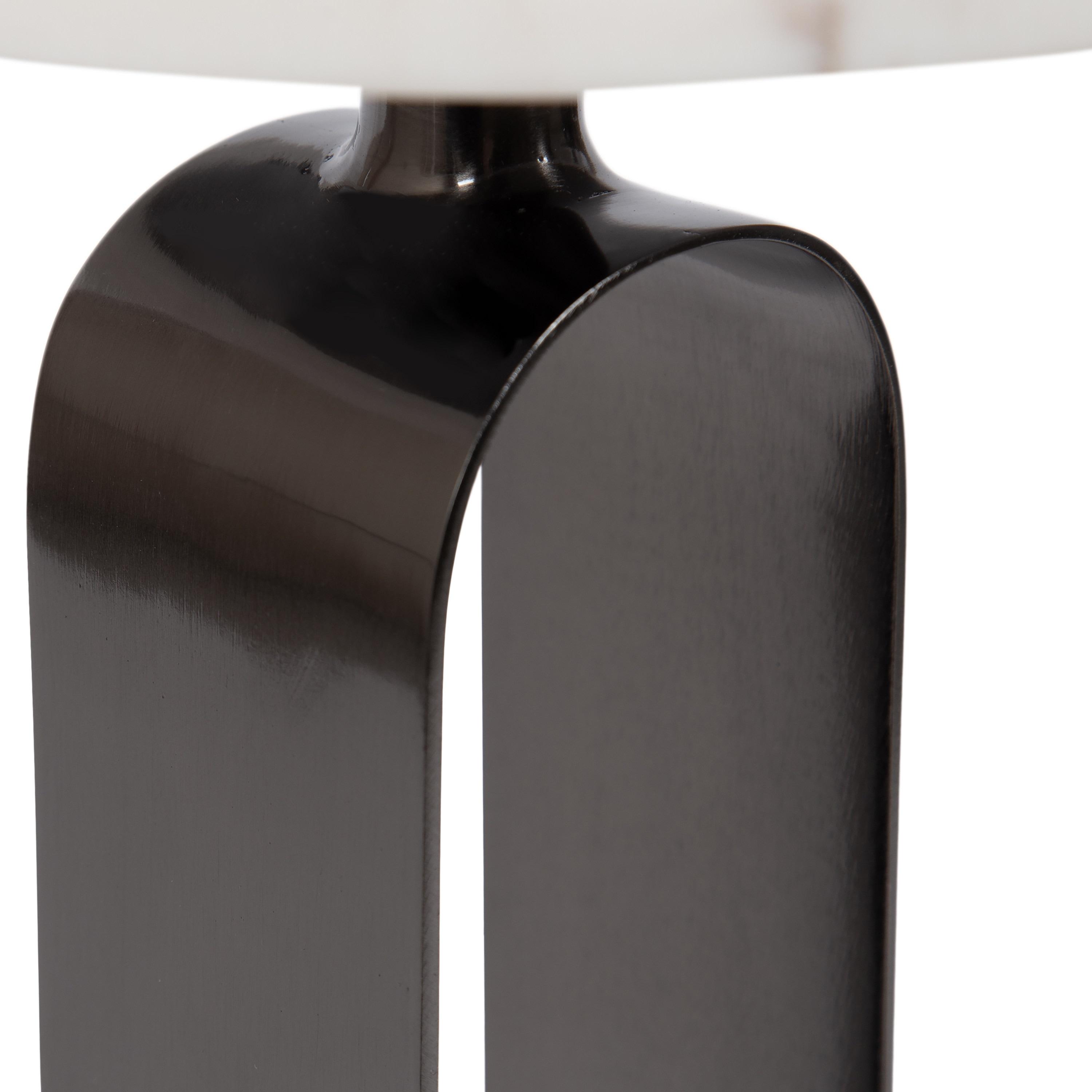 Kate and Laurel Helio Glam Drink Table, 8x8x24, Pewter