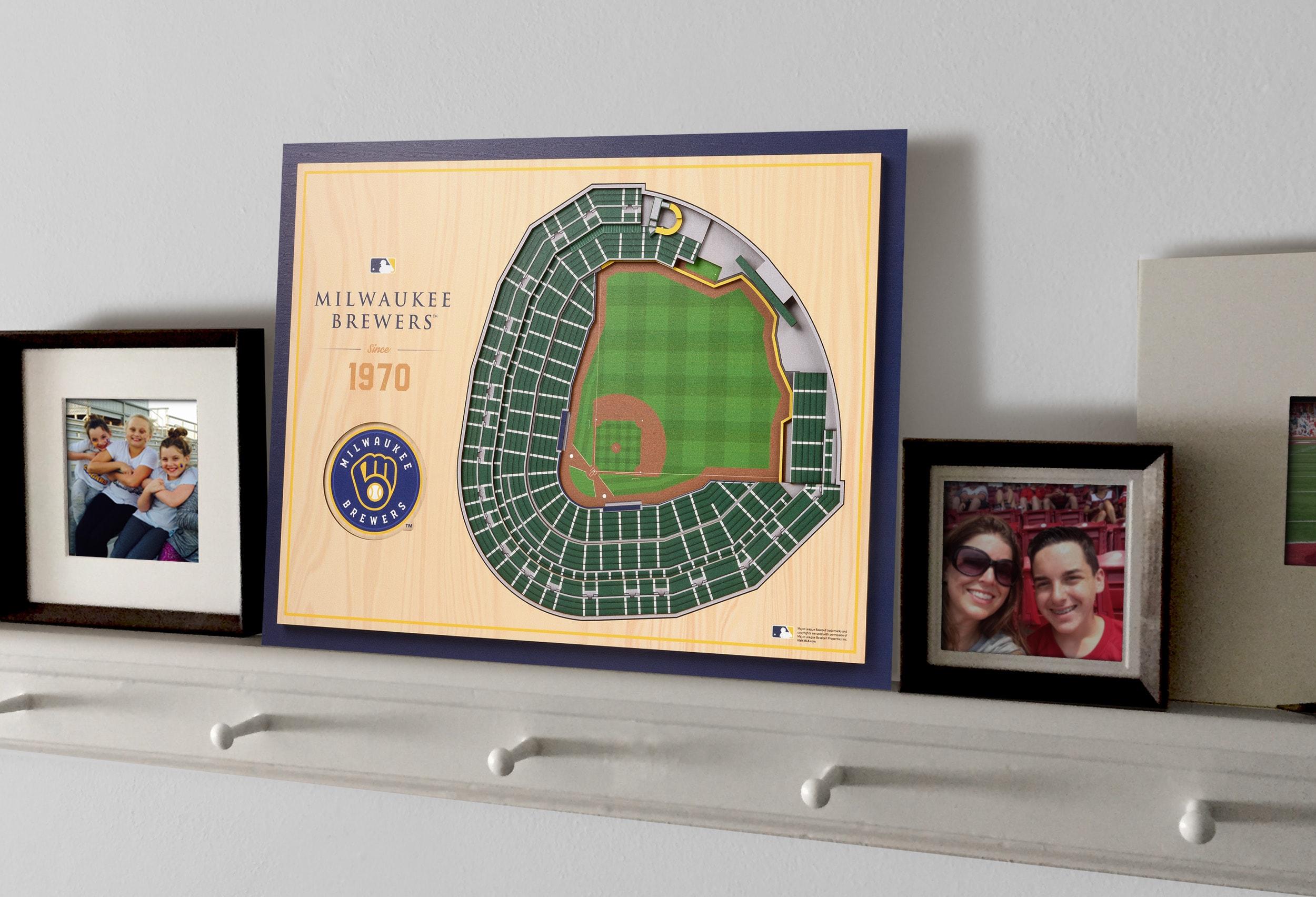 MLB Milwaukee Brewers 5-Layer Stadiumviews 3D Wall Art
