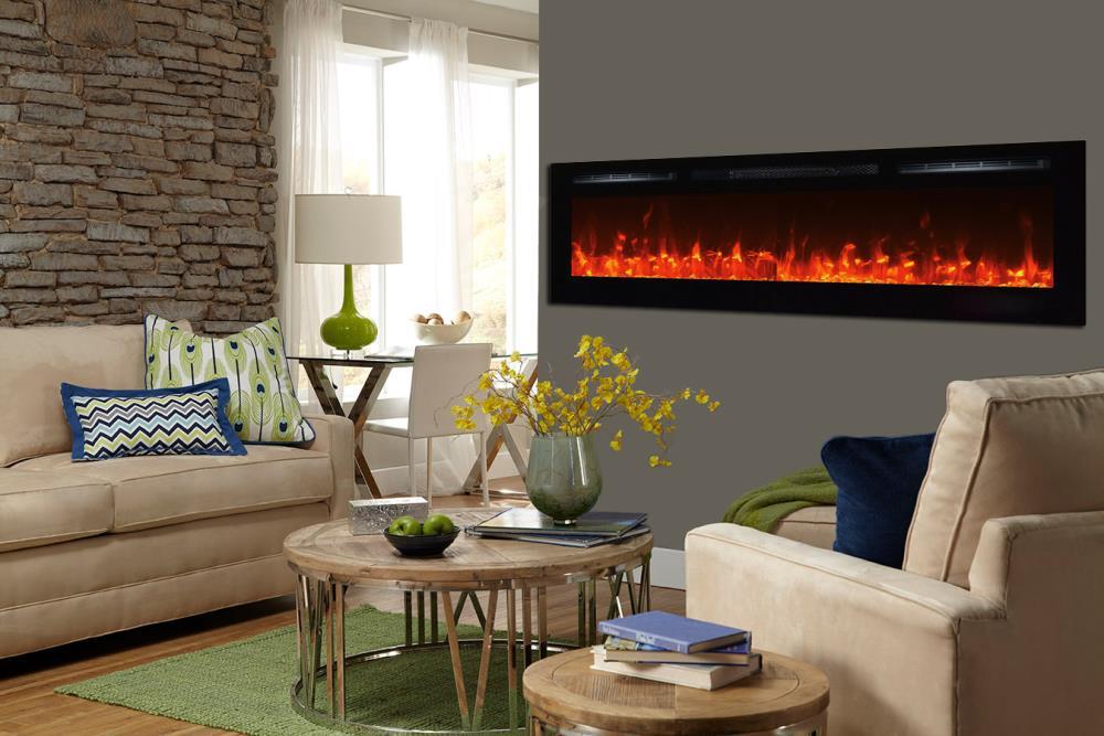 Touchstone The Sideline Electric Fireplace for Recessed or Wall Mount Installation