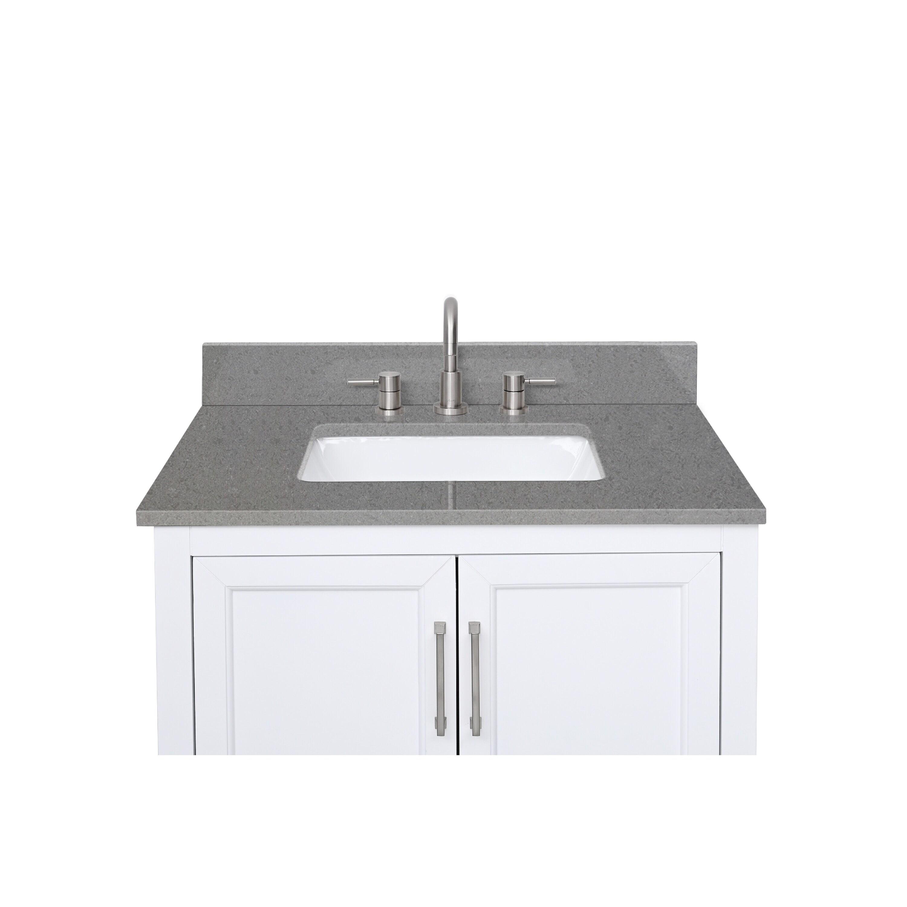 31'' Quartz Single Bathroom Vanity Top with Sink