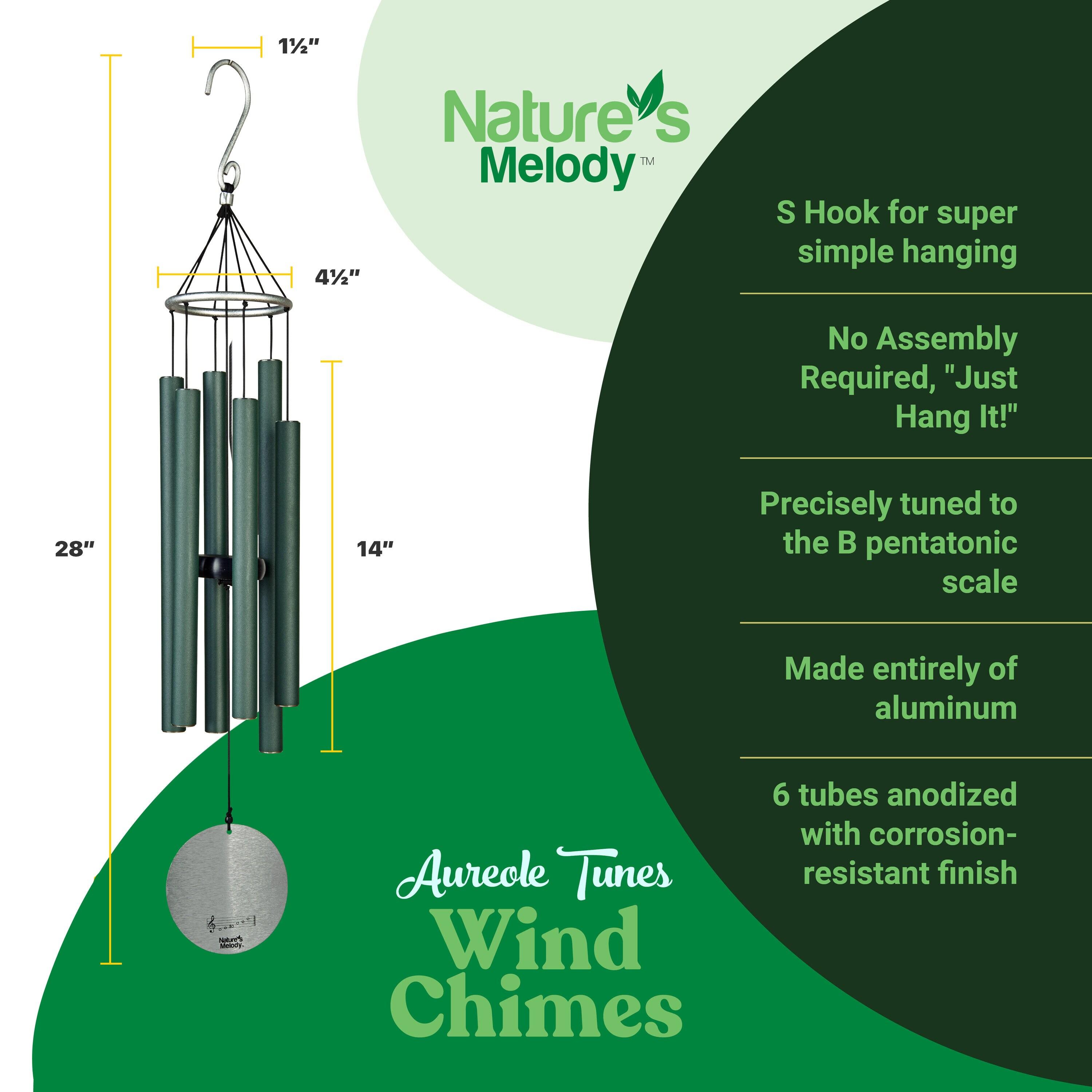 Nature's Melody Nature's Melody Tuned 6-Tube Outdoor Wind Chimes