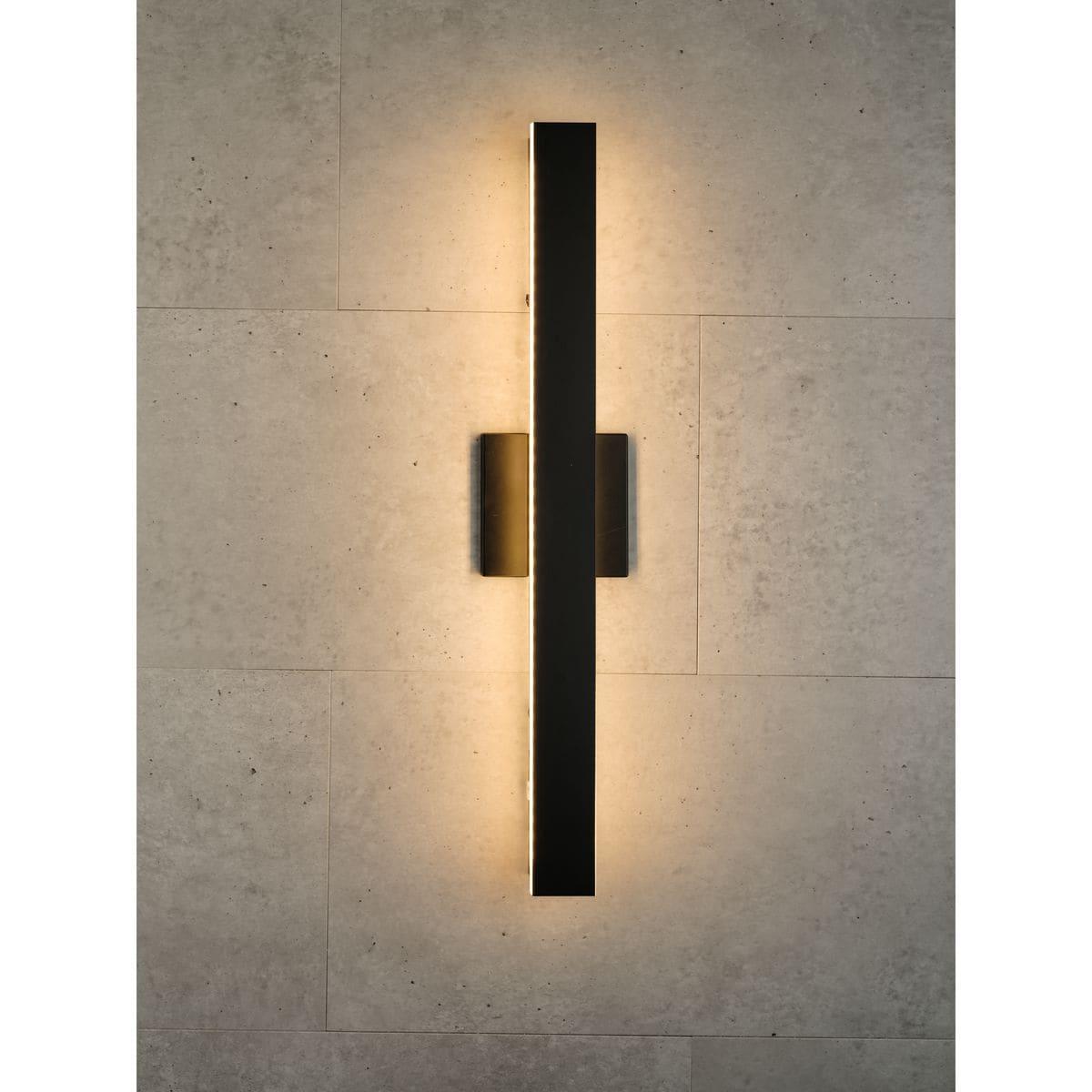 LED Matte Black Contemporary Outdoor Wall Light