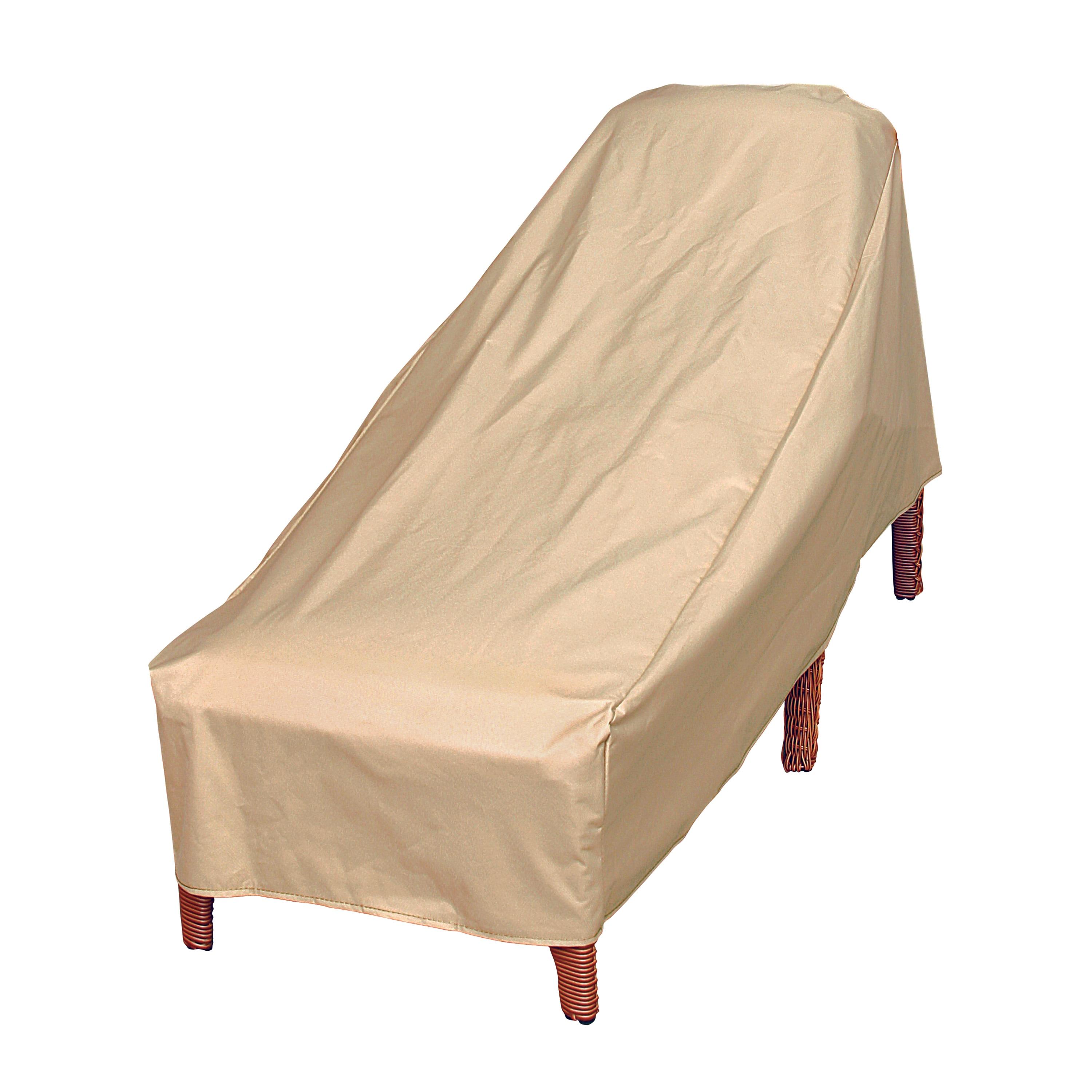 Heavy Duty Beige Waterproof Patio Chaise Lounge Cover